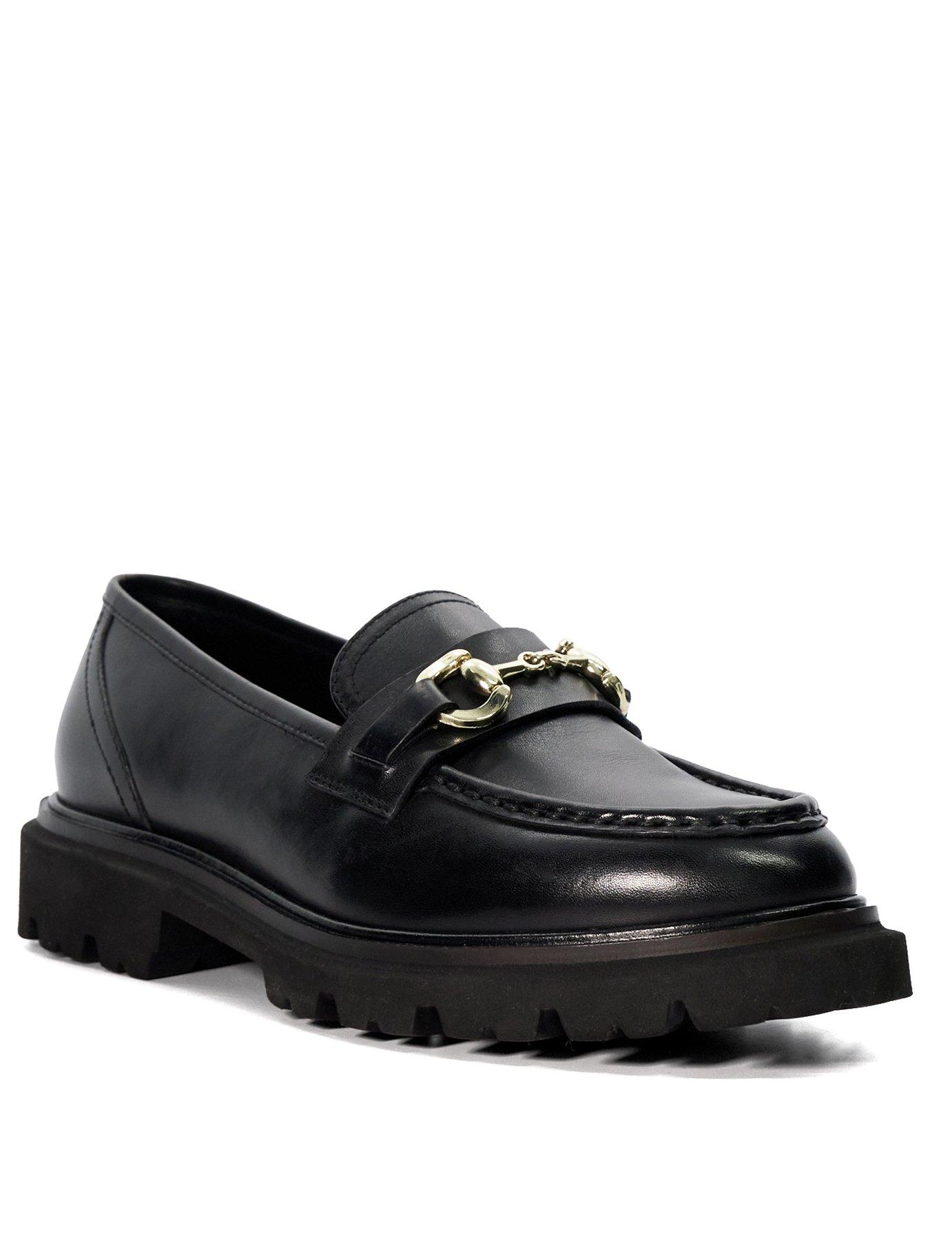 dune-london-gregory-chunky-leather-loafer-blackstillFront