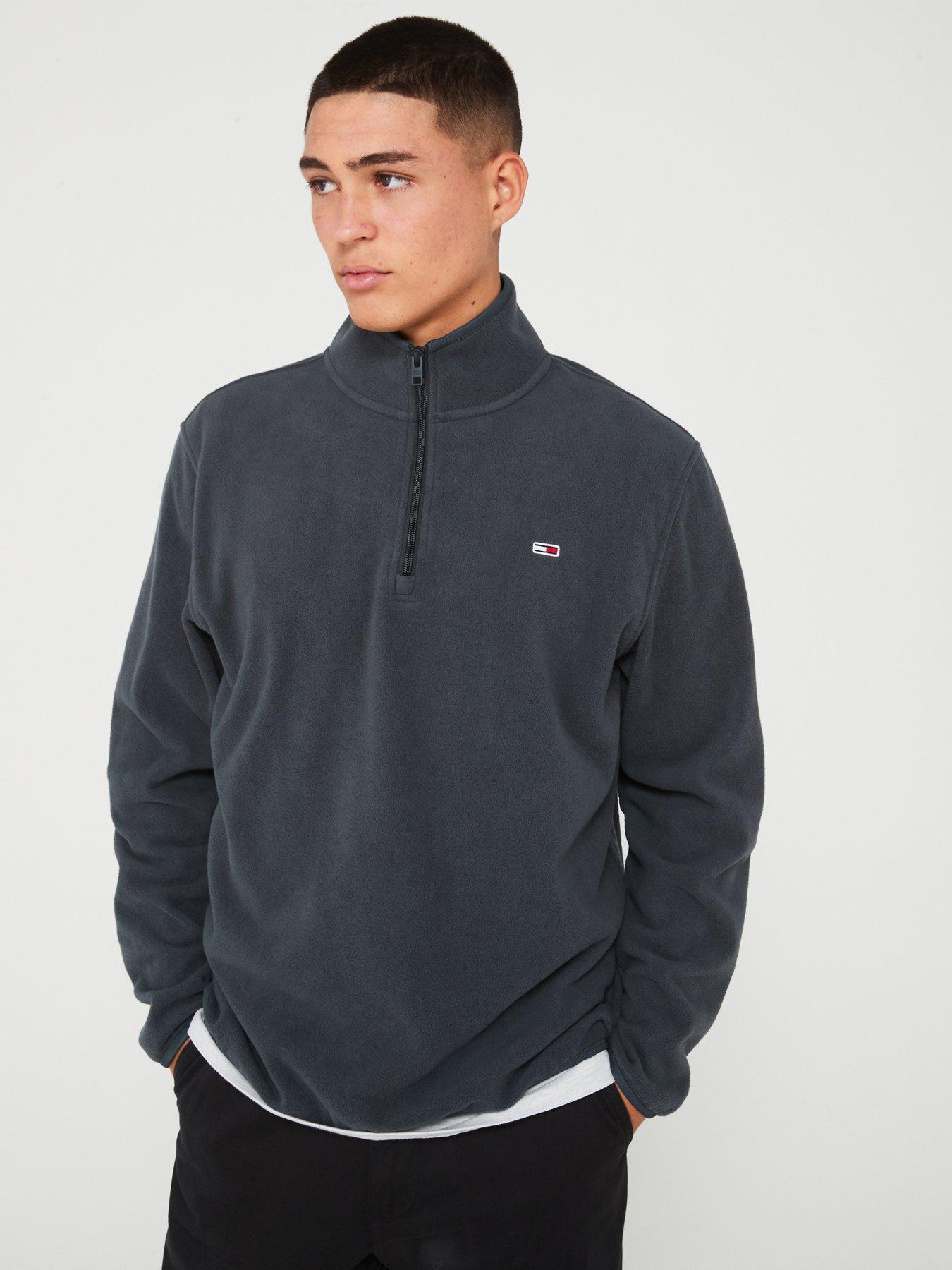 Tommy jeans badge half zip polar fleece sale