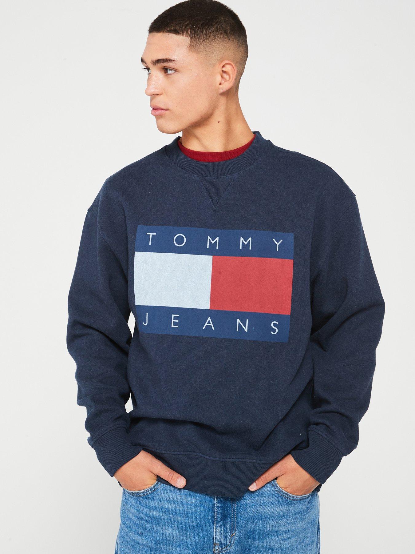 tommy-jeans-tommy-jeans-relaxed-fit-melange-flag-crew-sweat-navy