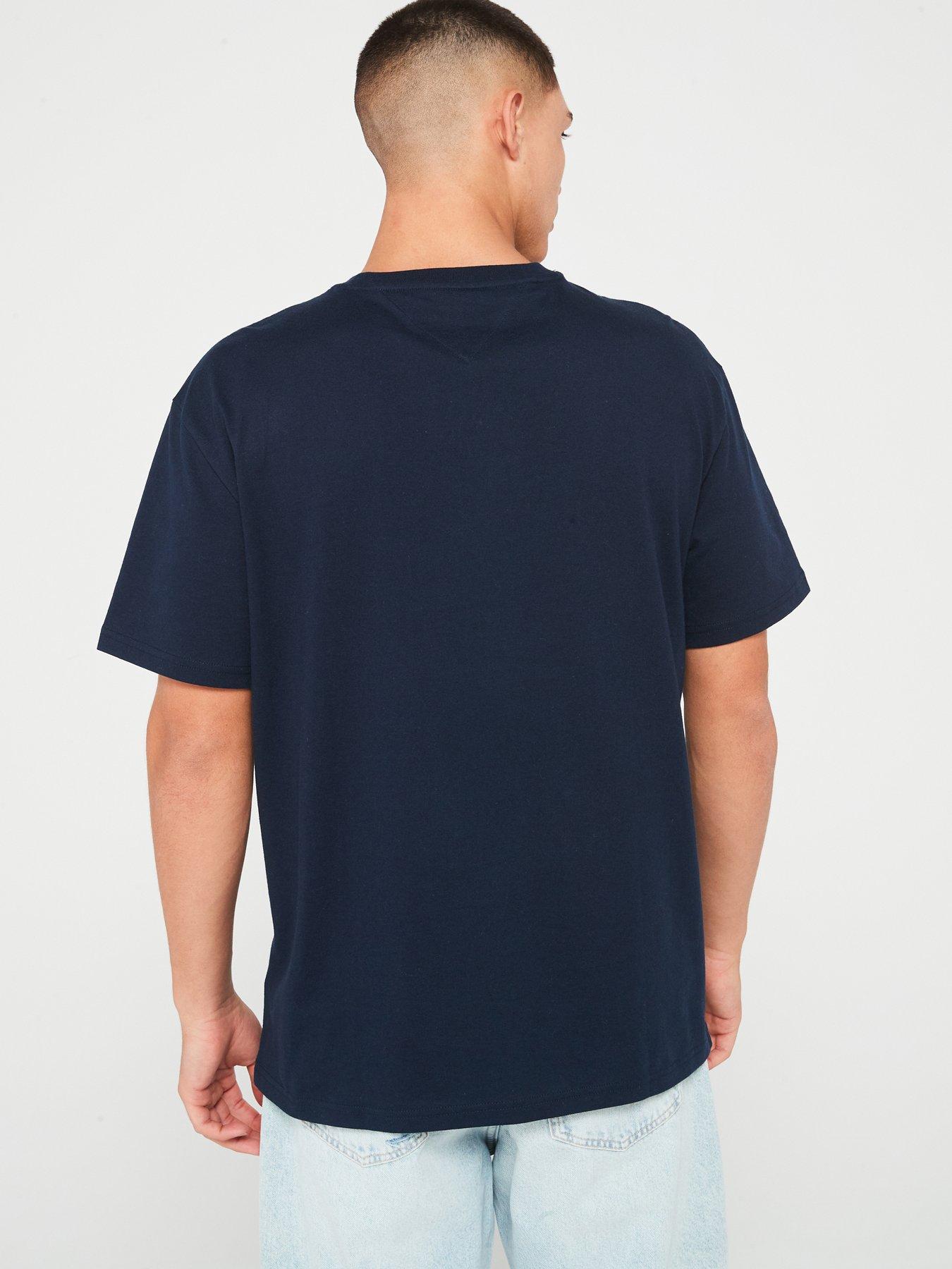 tommy-jeans-tommy-jeans-regular-fit-gold-signature-centre-logo-t-shirt-navystillFront