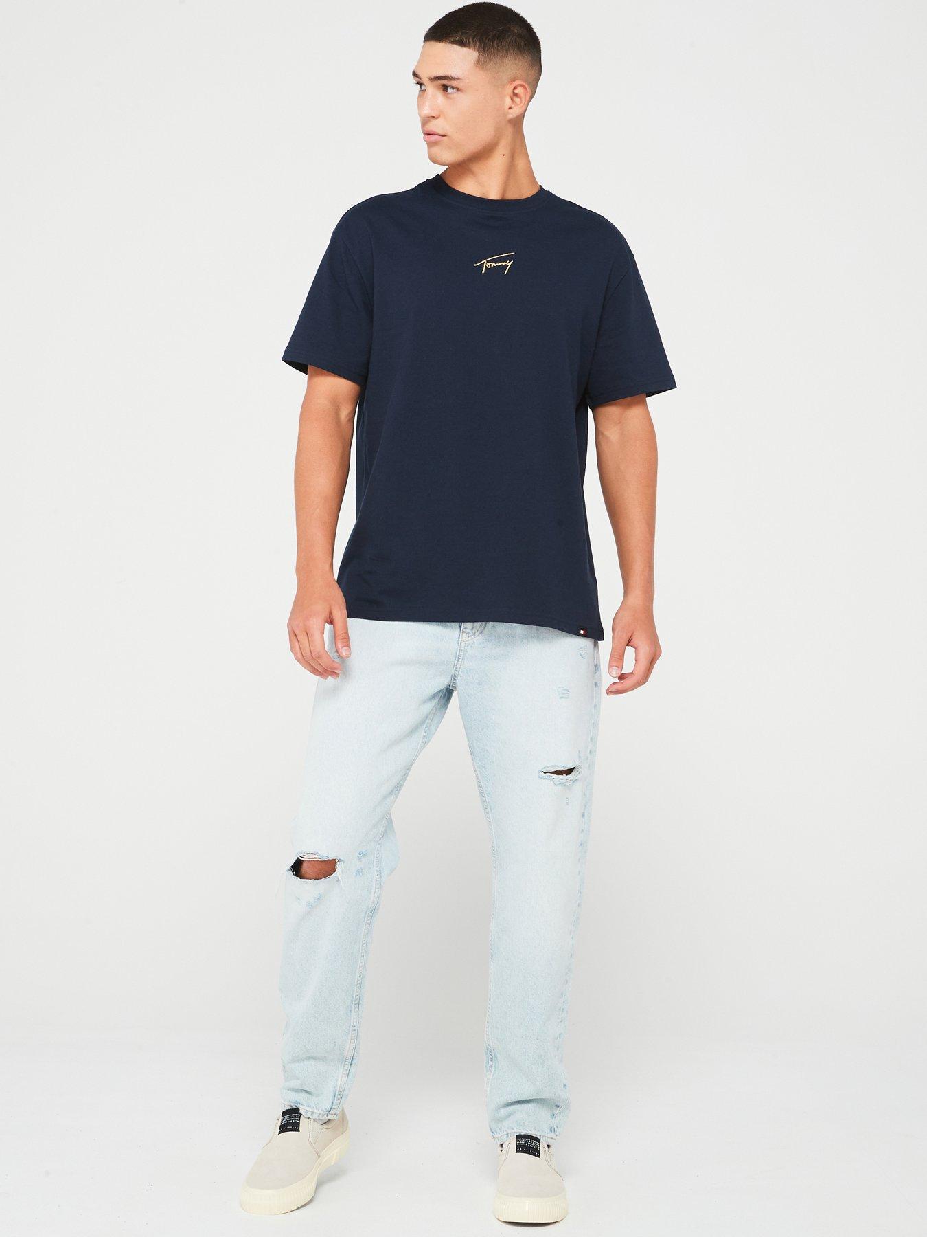 tommy-jeans-tommy-jeans-regular-fit-gold-signature-centre-logo-t-shirt-navyback