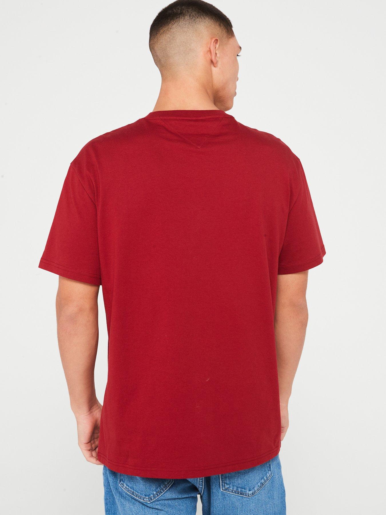 tommy-jeans-tommy-jeans-regular-fit-gold-signature-centre-logo-t-shirt-redstillFront