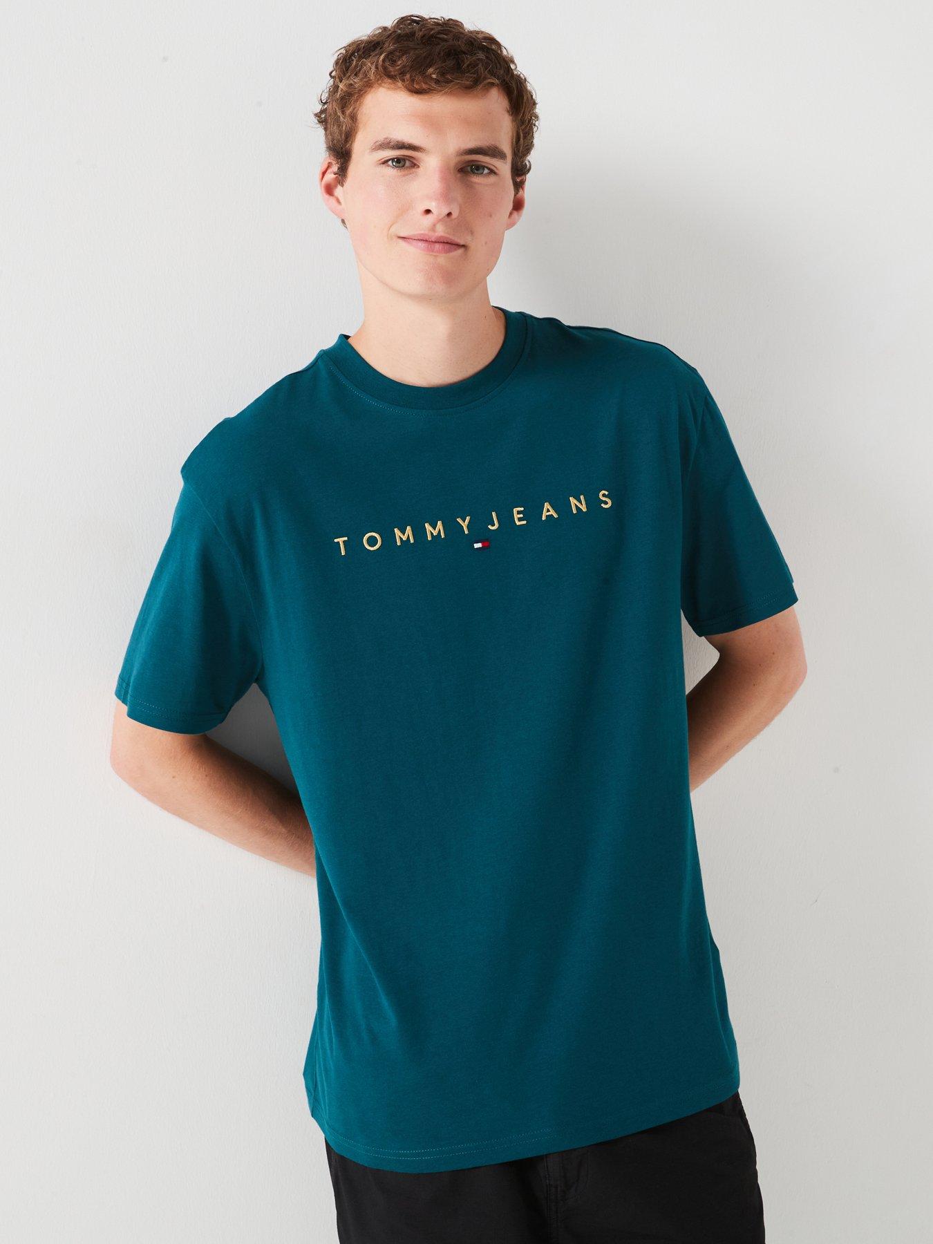 tommy-jeans-tommy-jeans-regular-fit-gold-linear-logo-t-shirt-dark-blue