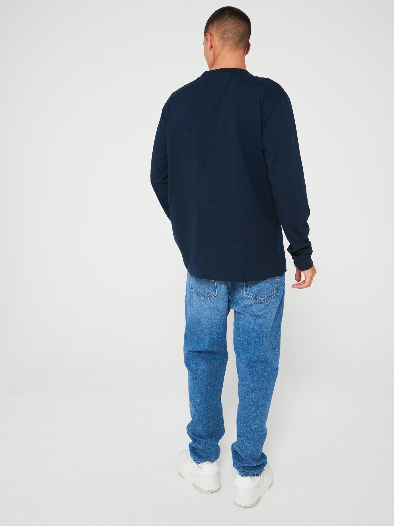 tommy-jeans-tommy-jeans-regular-fit-badge-long-sleeve-t-shirt-navystillFront