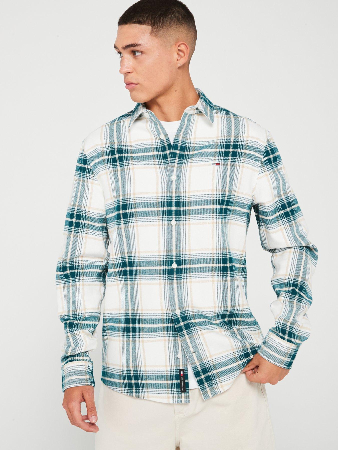 tommy-jeans-tommy-jeans-regular-fit-flannel-check-shirt-white