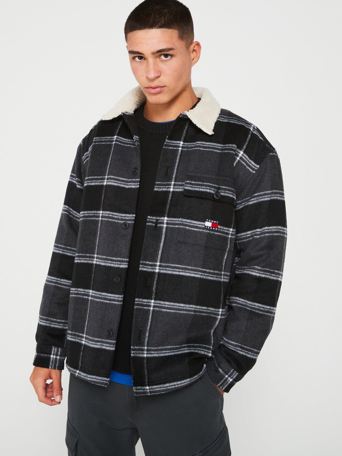 tommy-jeans-tommy-jeans-check-sherpa-overshirt-dark-grey