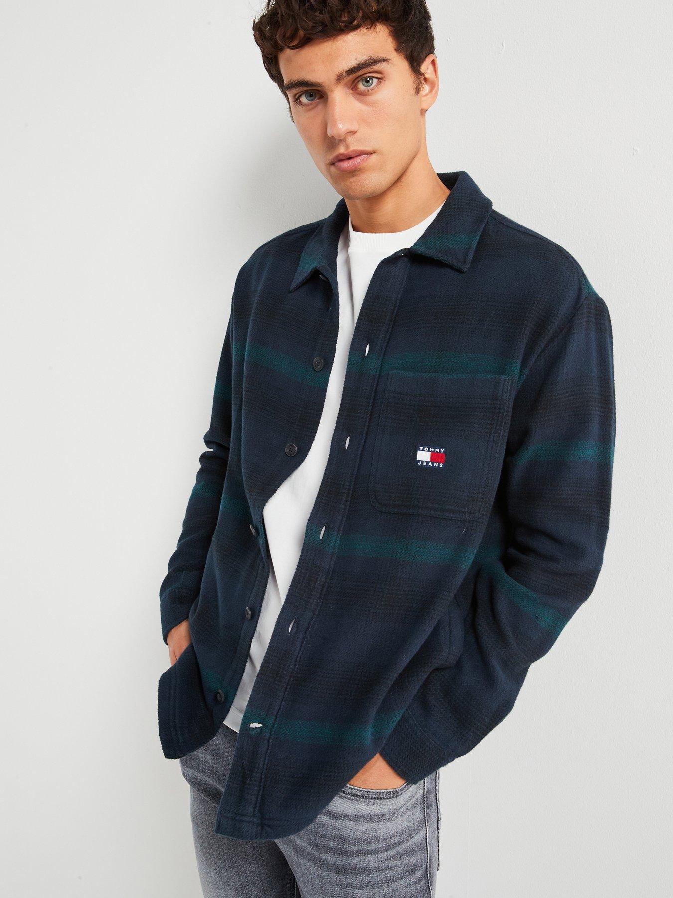 tommy-jeans-tommy-jeans-flag-logo-check-overshirt-dark-blueoutfit