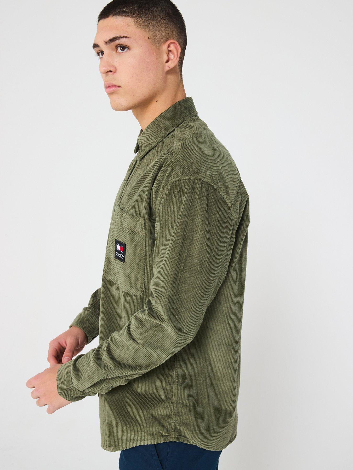 tommy-jeans-relaxed-fit-chunky-corduroy-overshirt-greenoutfit