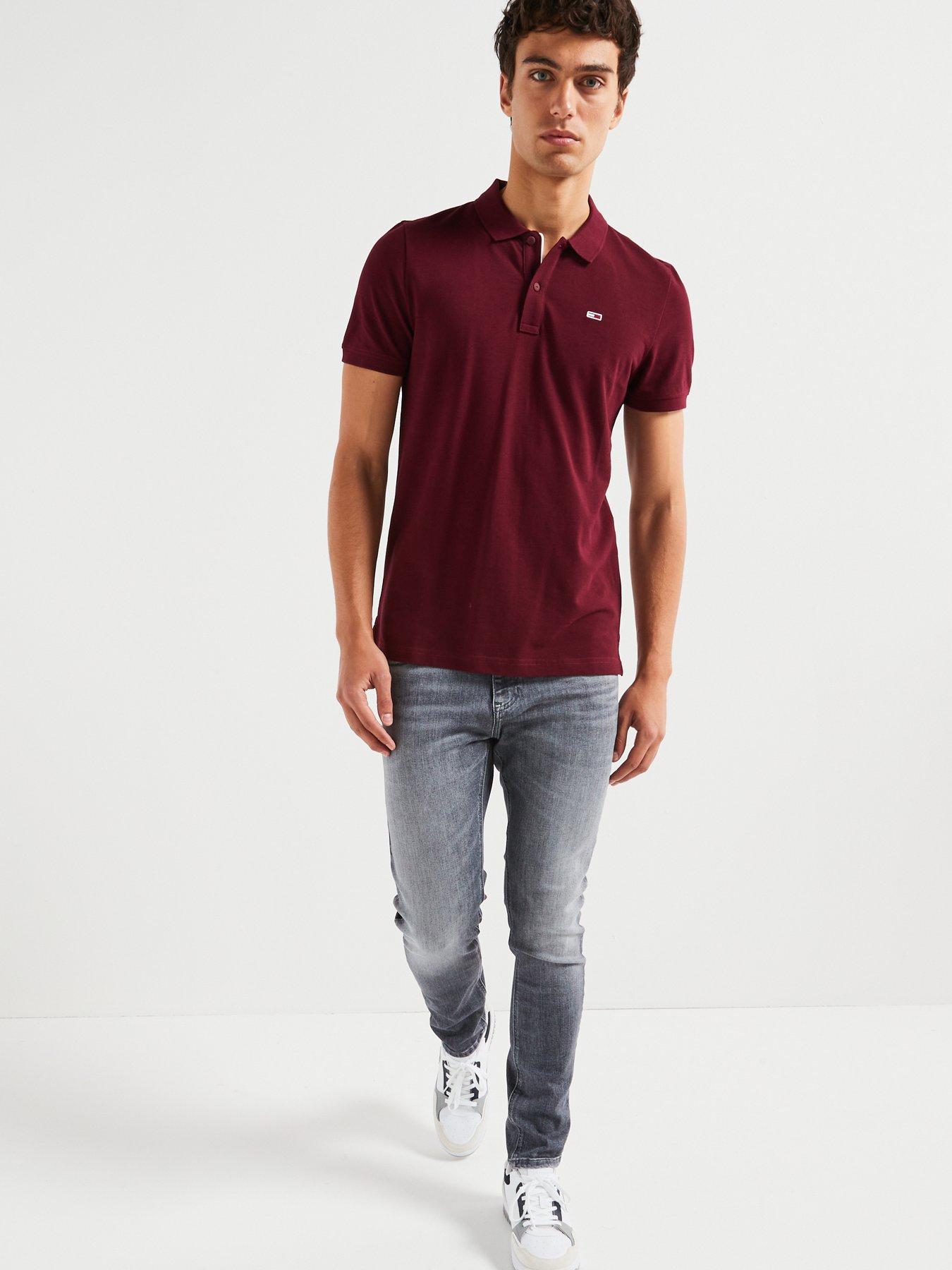 tommy-jeans-tommy-jeans-slim-fit-placket-polo-shirt-dark-redback