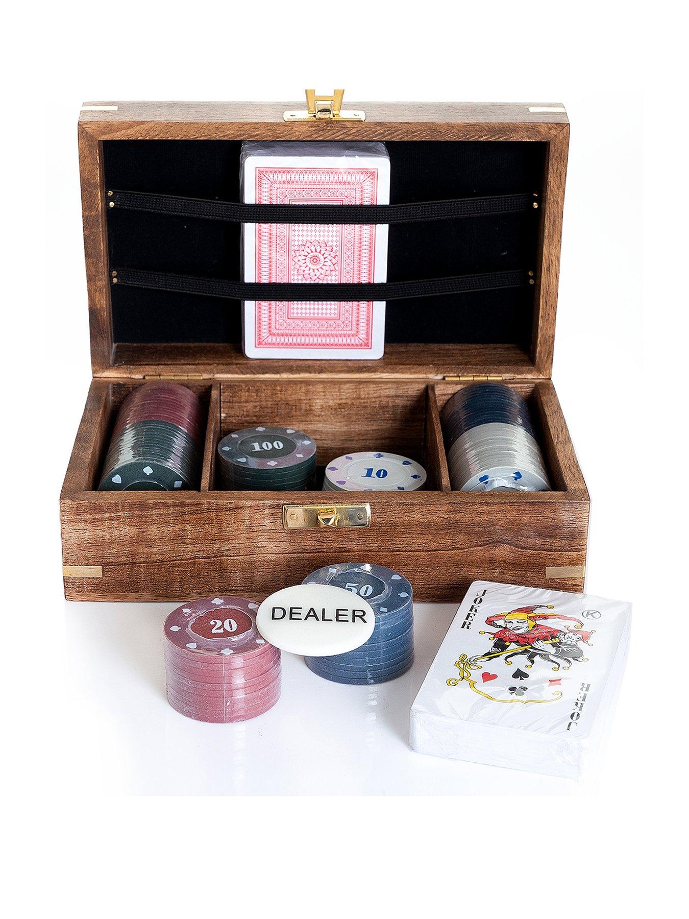 Image 1 of 2 of Harvey Makin Wooden Poker Set