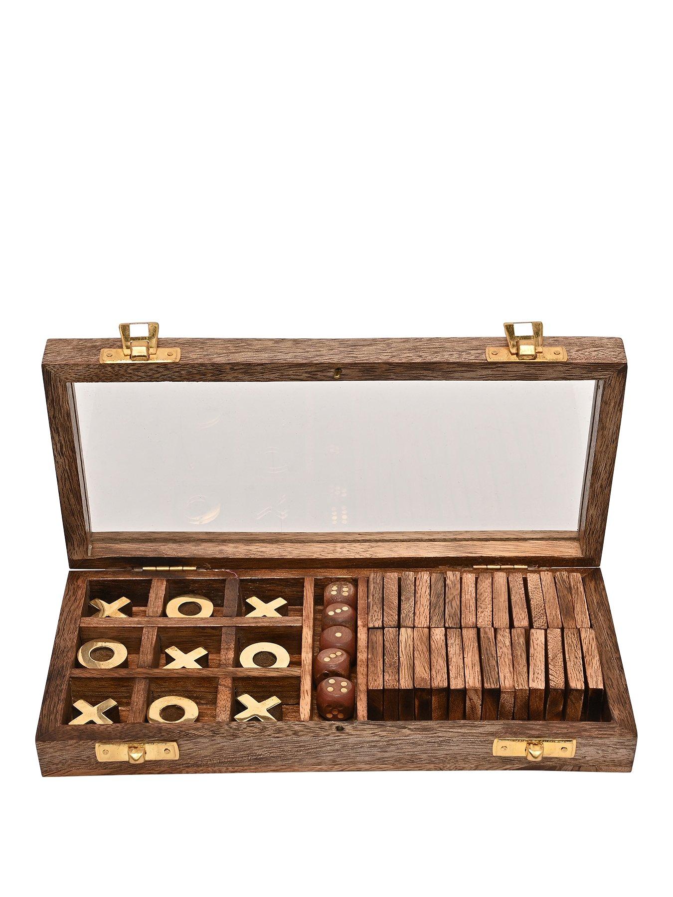 harvey-makin-dominoes-tic-tac-toe-amp-dice-set-brown-woodfront