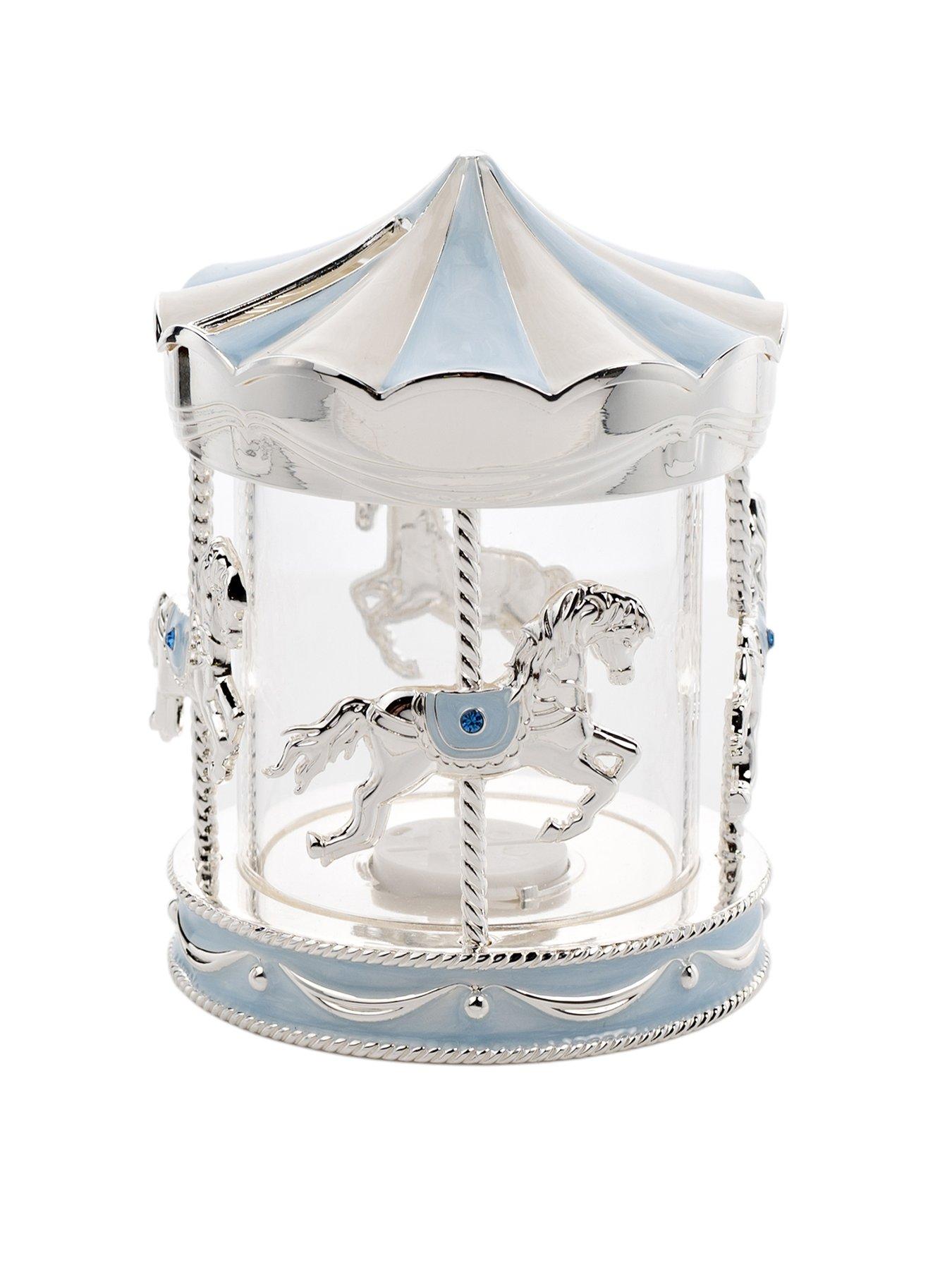 undefined Bambino Silver Plated Money Box - Carousel