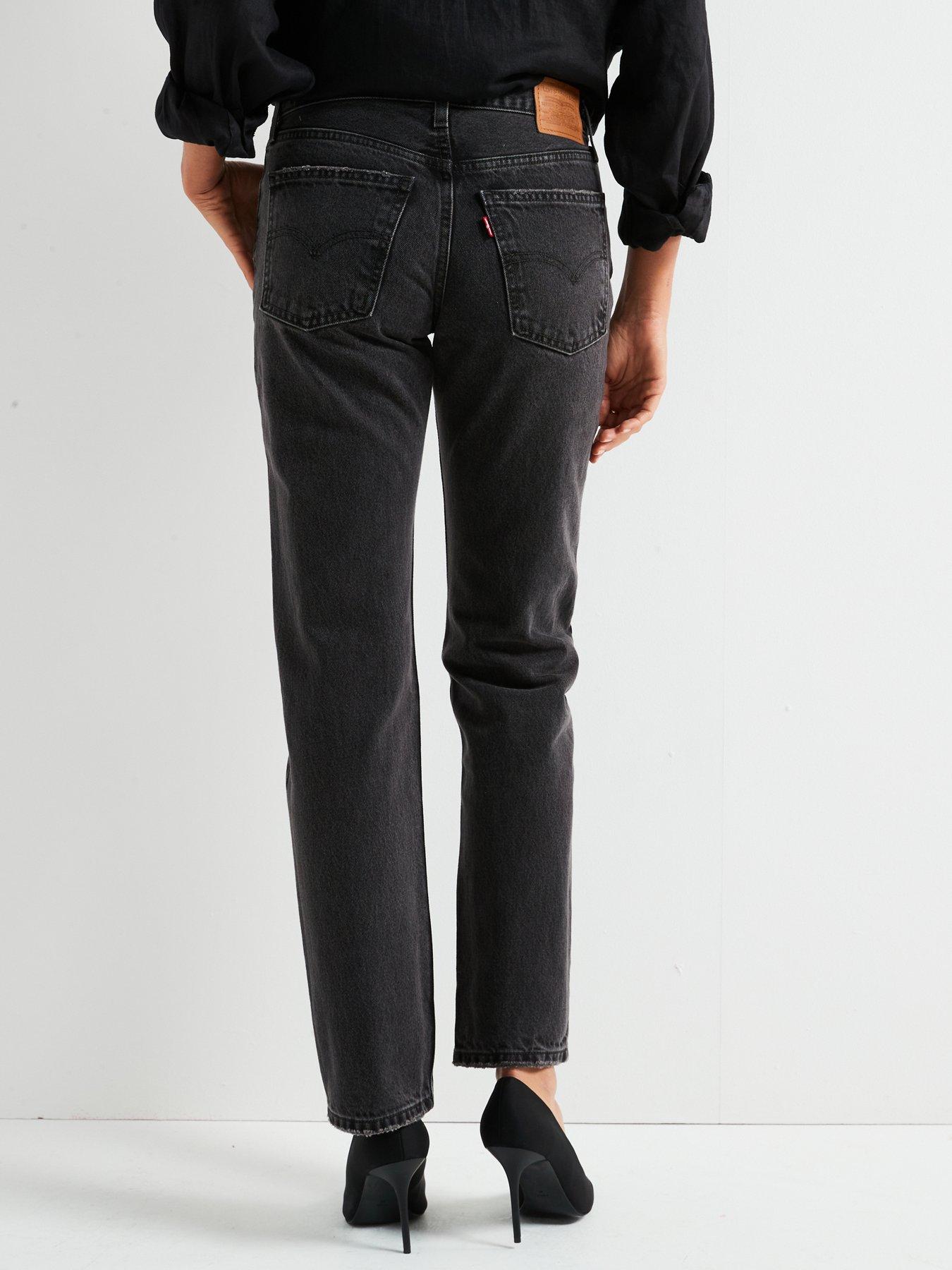 Image 2 of 6 of Levi's Midi Rise Straight Leg Jeans - Black