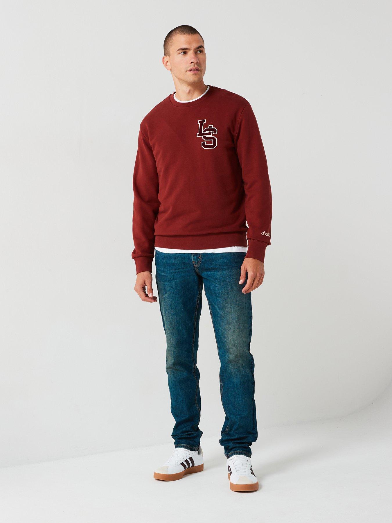 levis-levis-standard-graphic-crew-neck-sweat-top-dark-redback