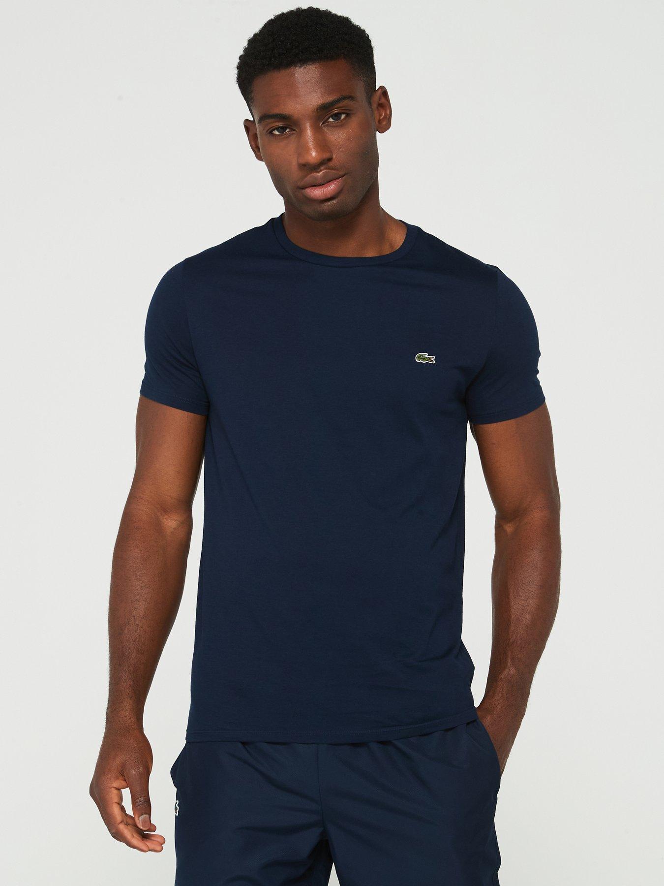 Lacoste Lacoste Regular Fit Pima Cotton Crew Neck T shirt Navy Very Ireland