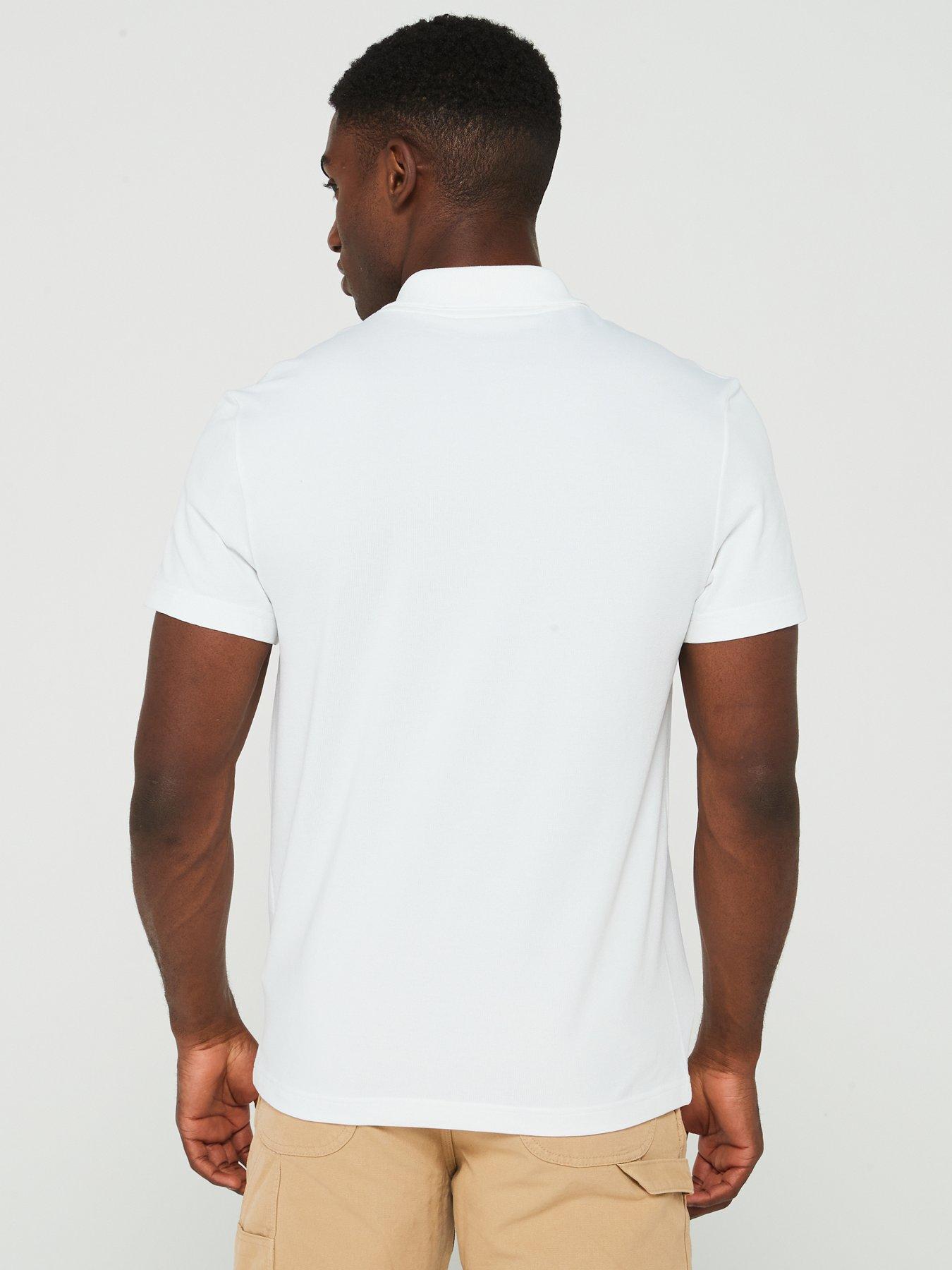Image 2 of 4 of Lacoste Regular Fit Cotton Ottoman Polo Shirt - White