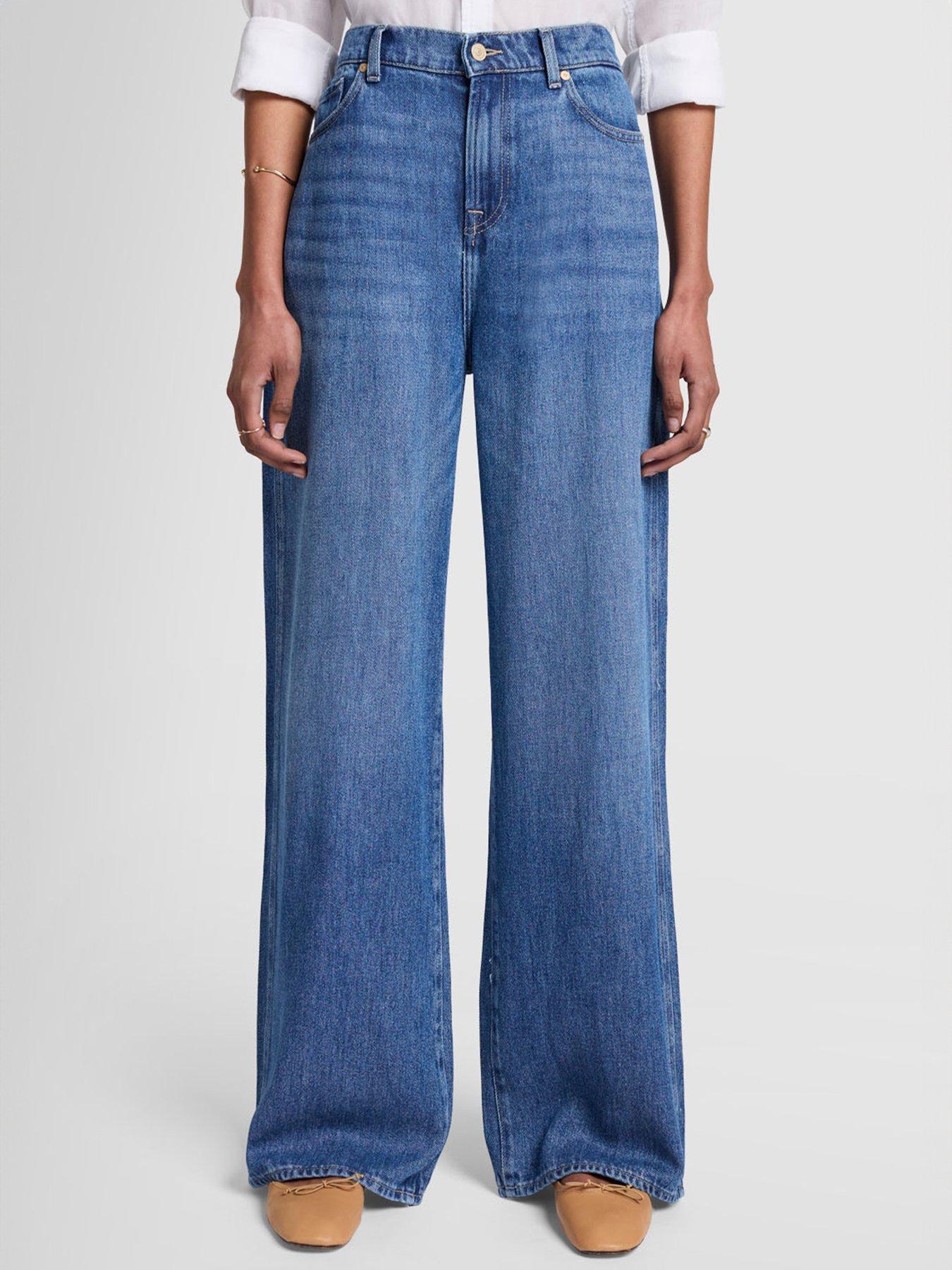 Image of 7 FOR ALL MANKIND Dream On Wide Leg Jean - Blue