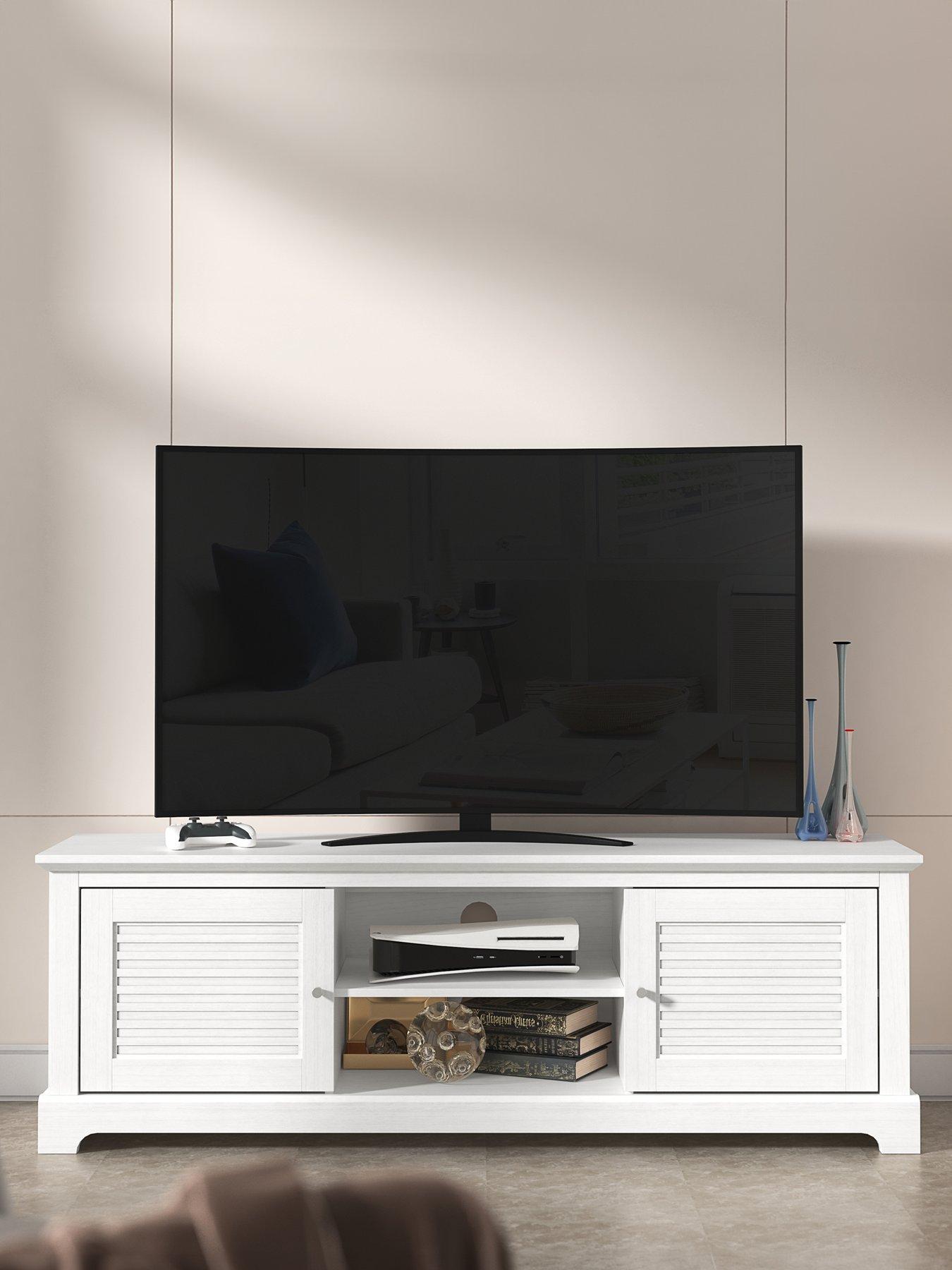 GFW Salcombe 2 Door TV Unit - fits up to 43 inch TV - White