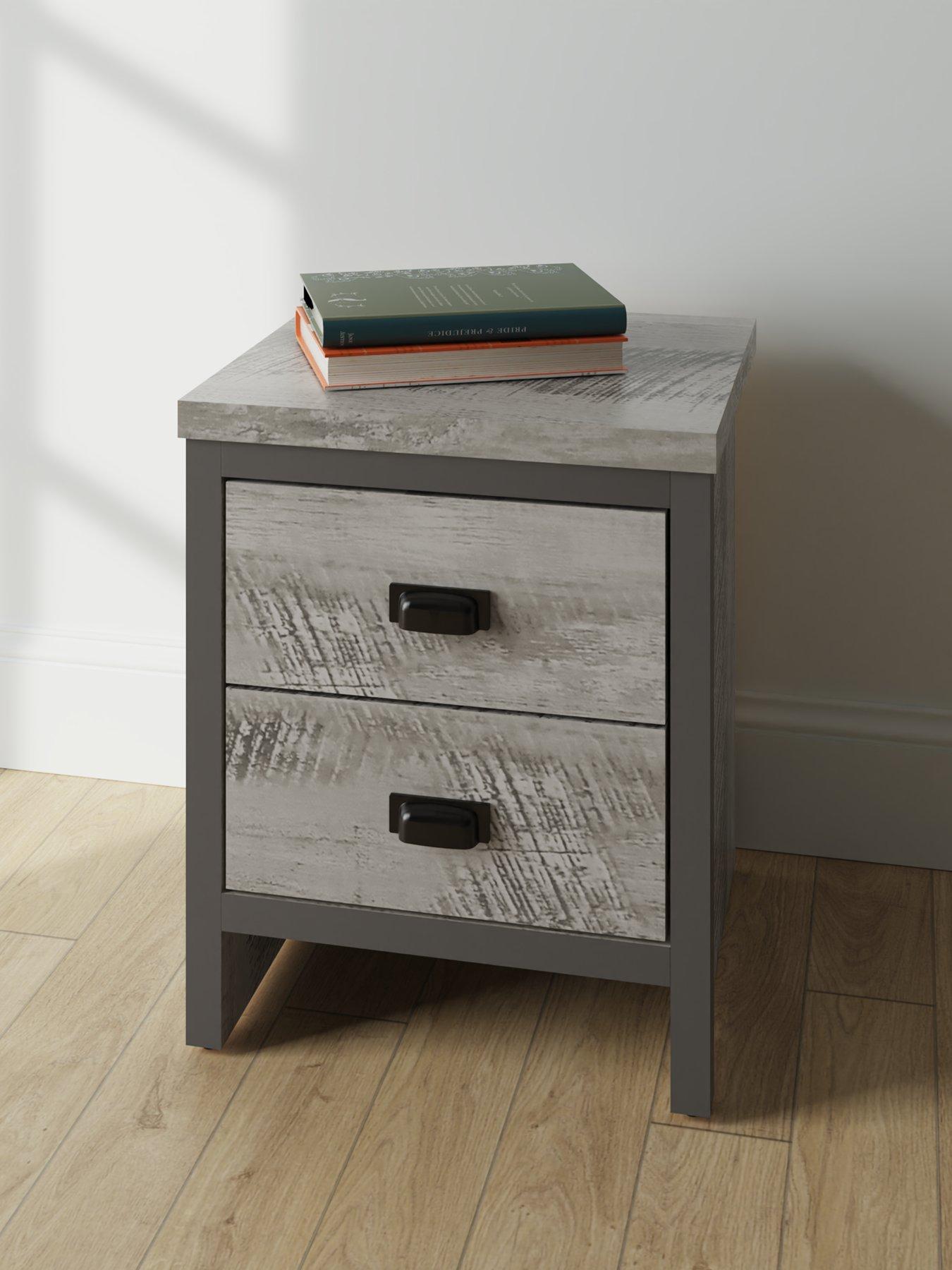 GFW Boston 2 Drawer Bedside Chest
