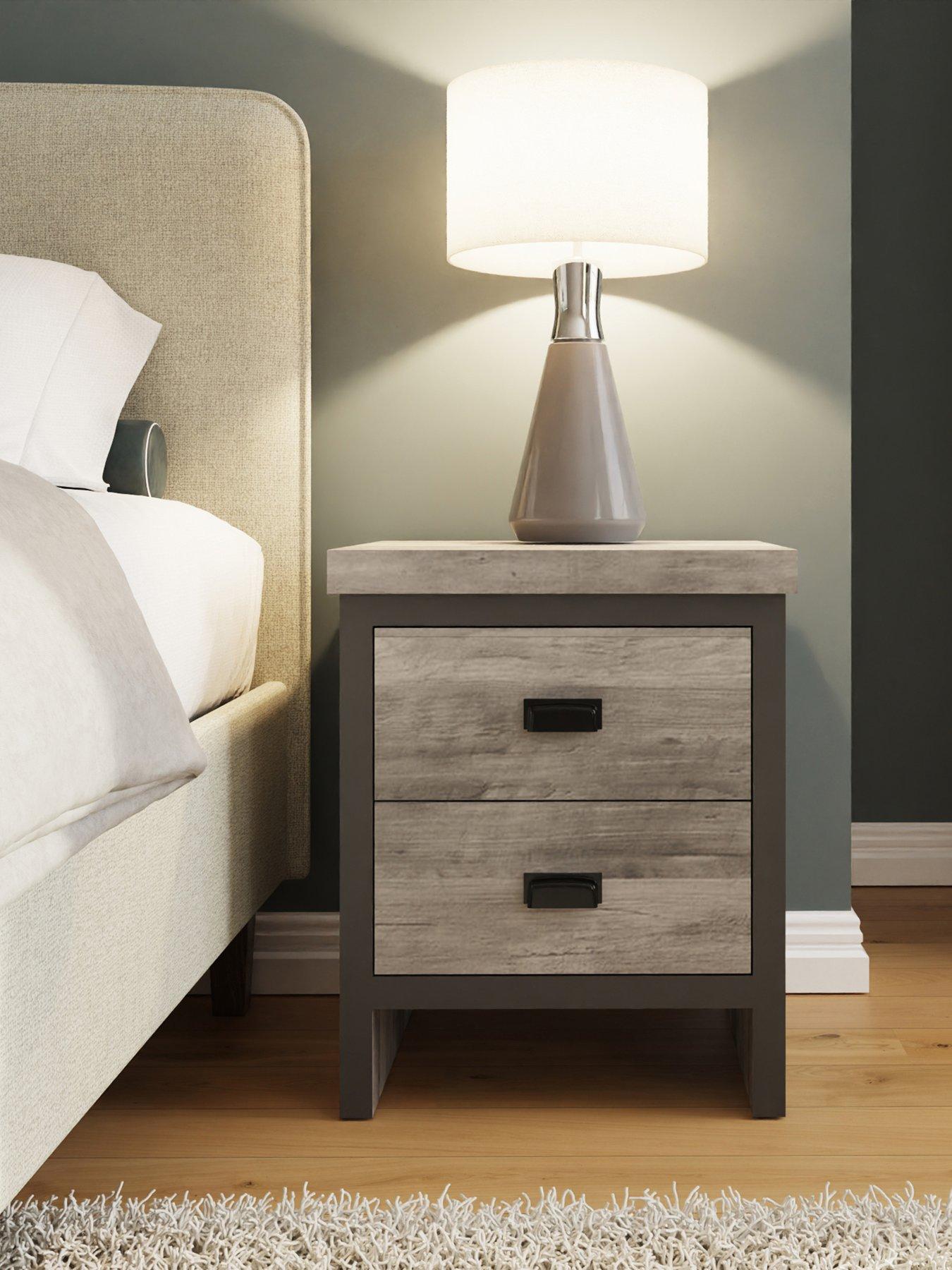 GFW Boston 2 Drawer Bedside Chest