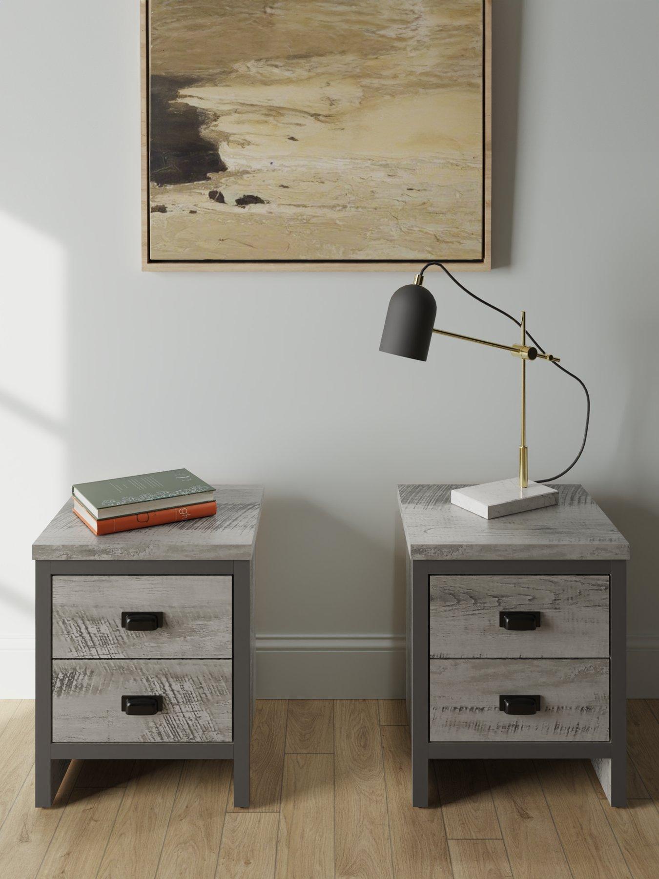 Image 1 of 5 of GFW Boston 2 Drawer Bedside Chest Pack Of 2