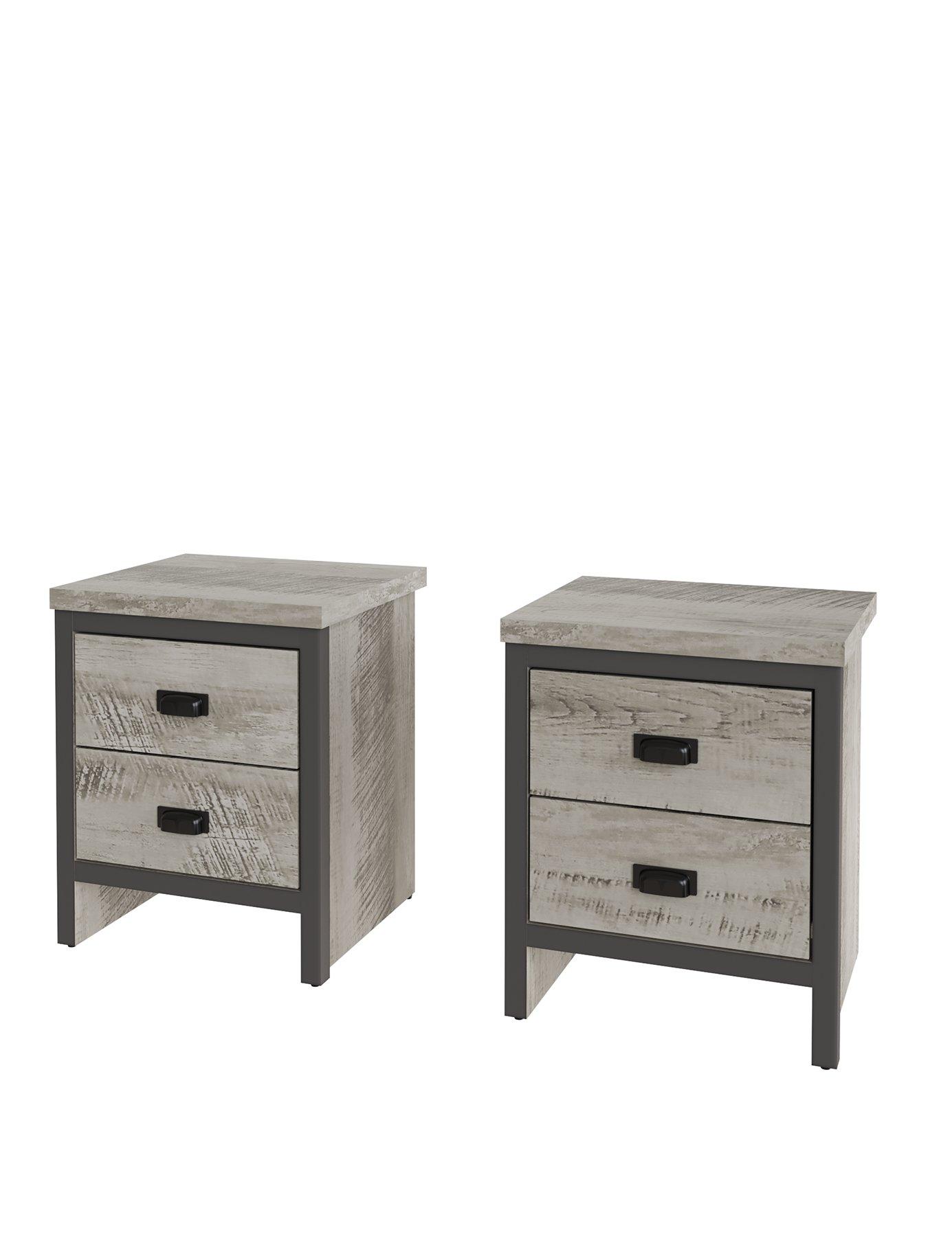 Image 2 of 5 of GFW Boston 2 Drawer Bedside Chest Pack Of 2