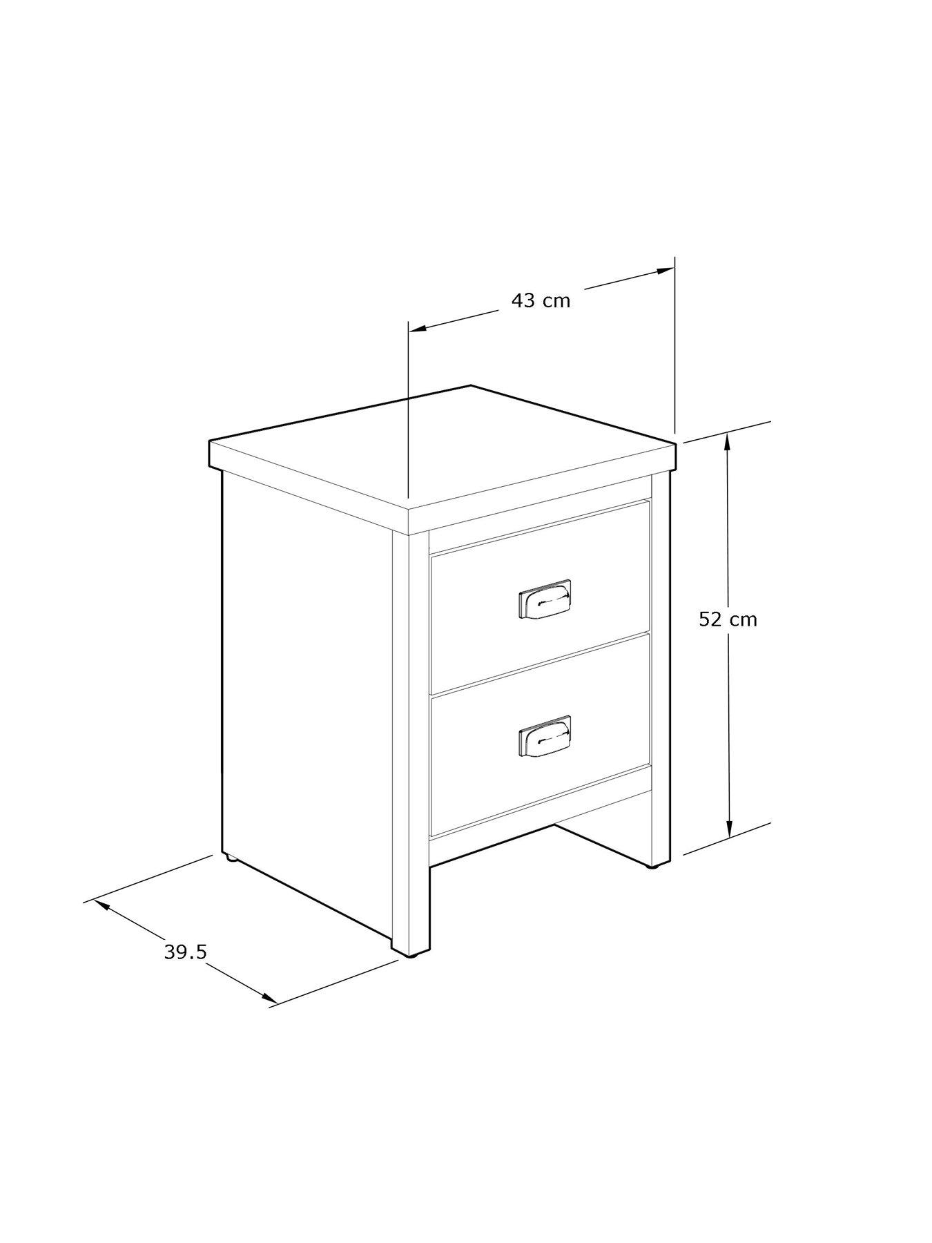Image 5 of 5 of GFW Boston 2 Drawer Bedside Chest Pack Of 2