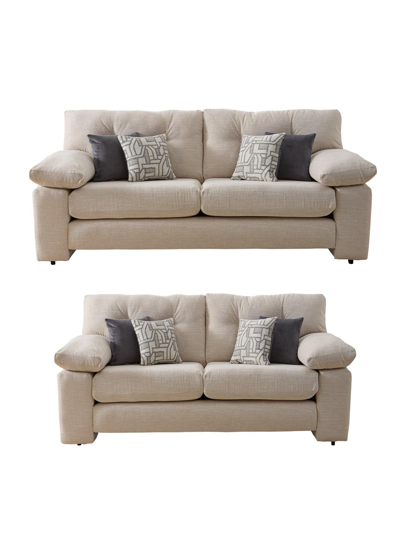 The Very Collection Megan 3 + 2 Seater Fabric Sofa Set - Made in the UK