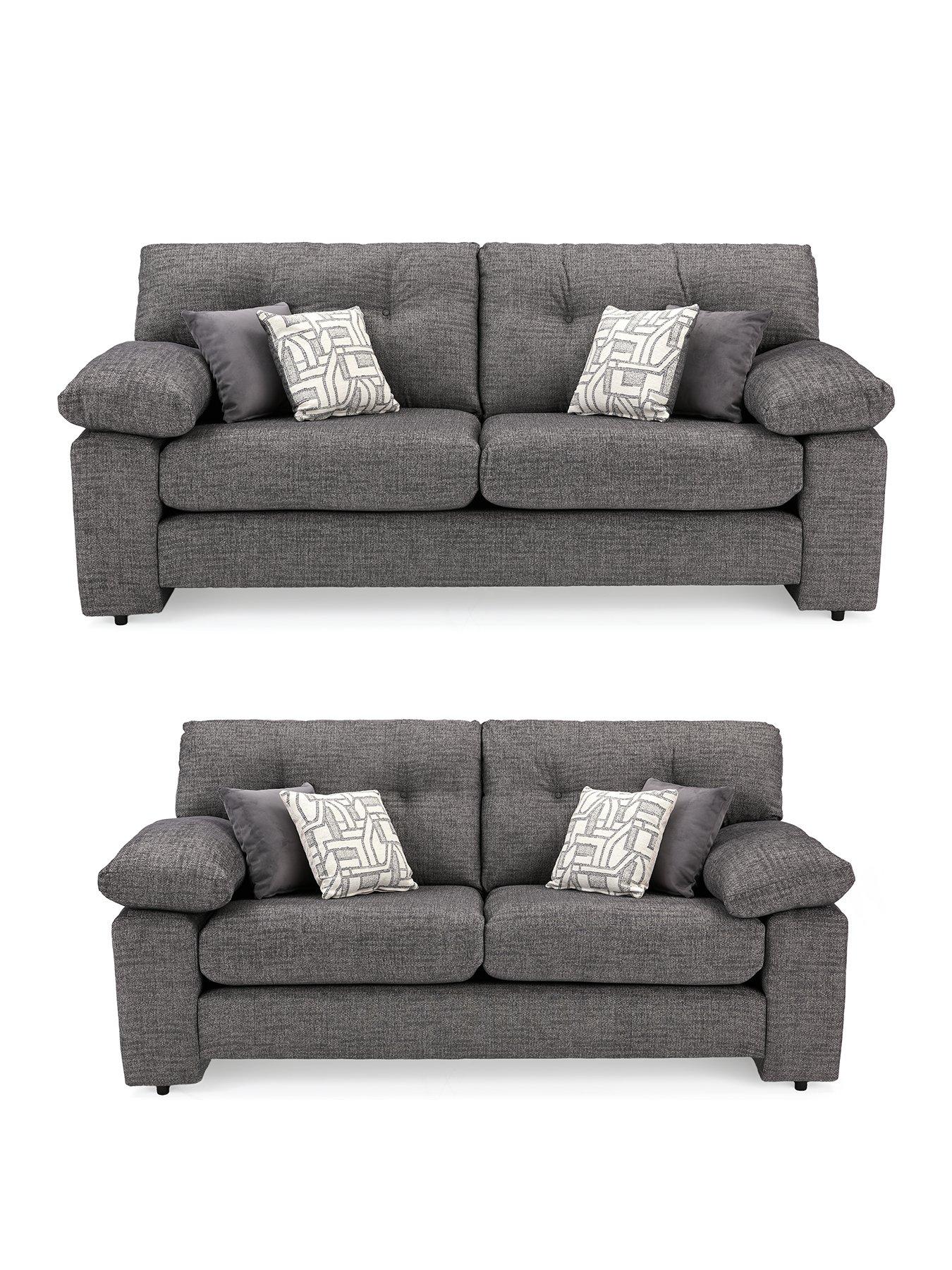 The Very Collection Megan 3 + 2 Seater Fabric Sofa Set - Made in the UK