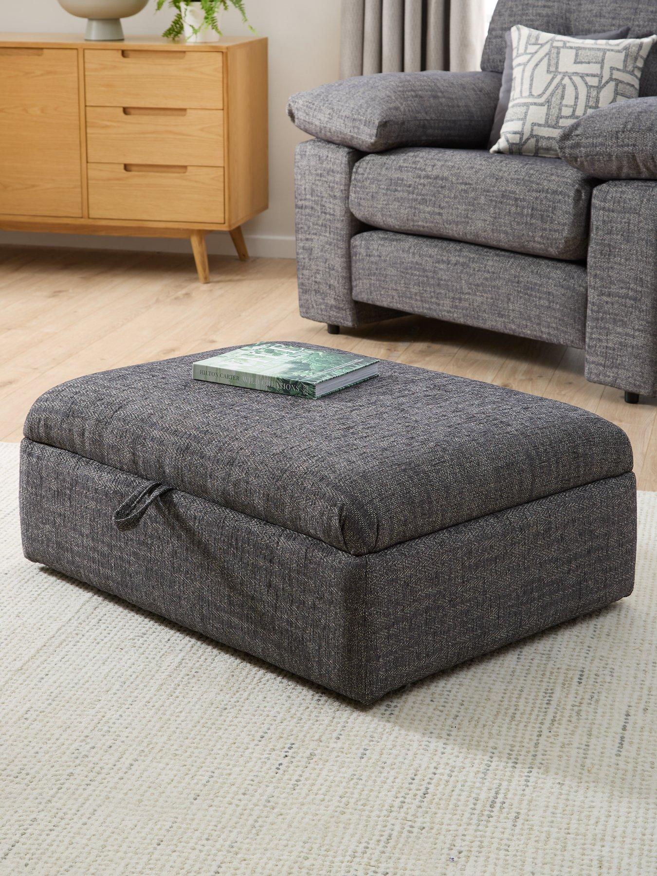 Very Home Megan Fabric Footstool - Made in the UK