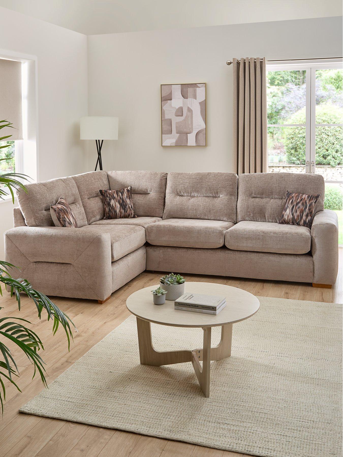 The Very Collection Melrose Left Hand Fabric Double Arm Corner Group Sofa - Made in the UK
