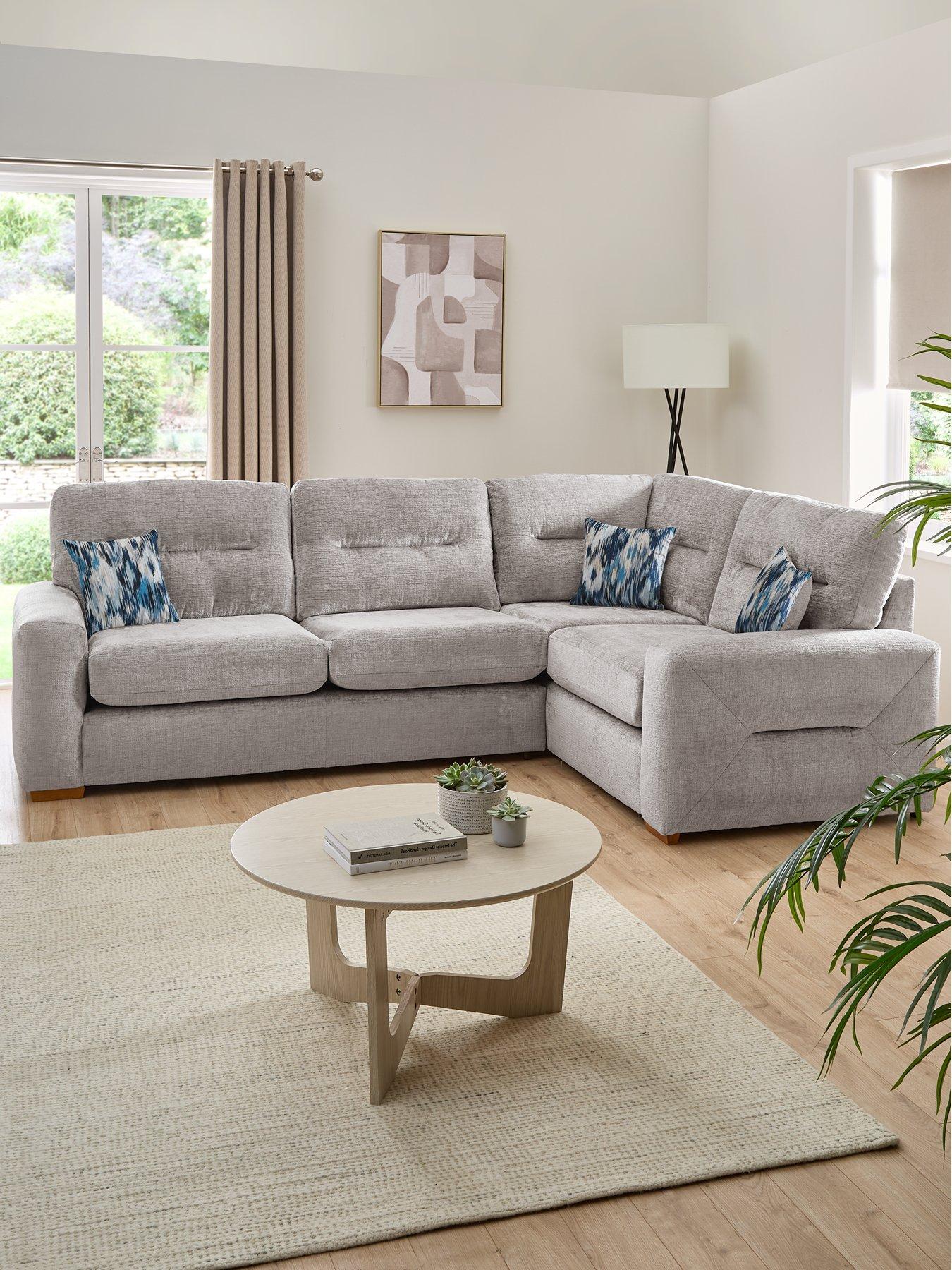 Very Home Melrose Right Hand Fabric Double Arm Corner Group Sofa - Made in the UK