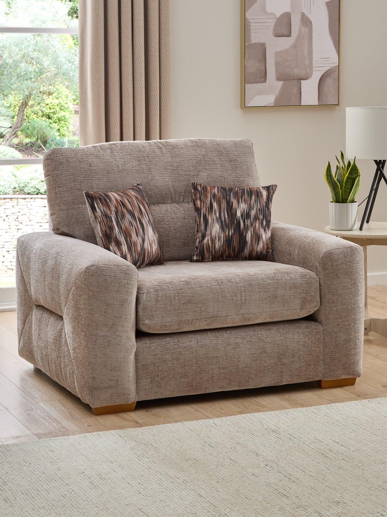 Image 1 of 7 of The Very Collection Melrose Fabric Snuggle&nbsp;Chair&nbsp;- Made in the UK