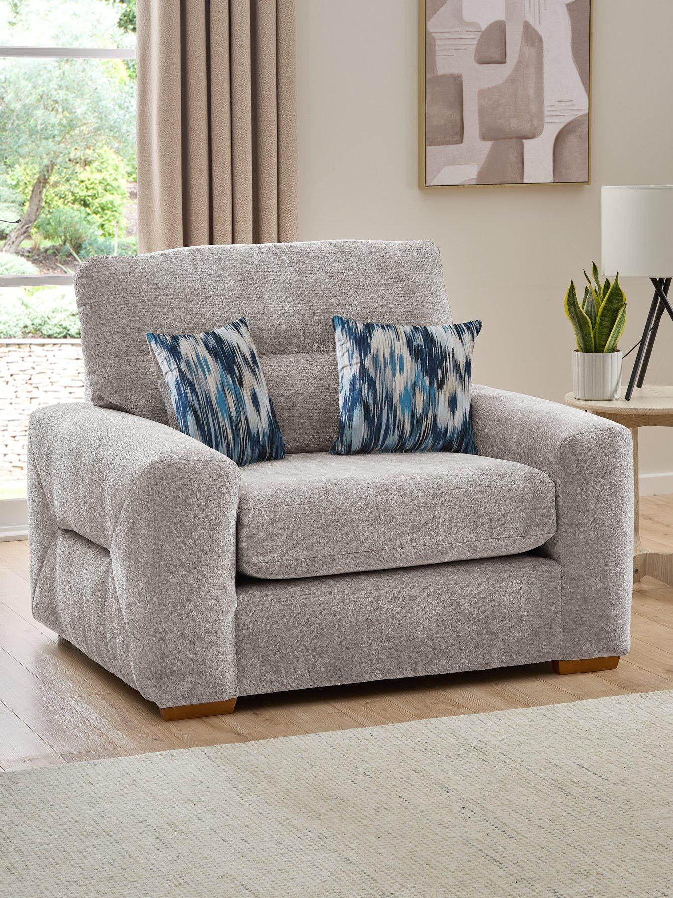 Very Home Melrose Fabric Snuggle Chair - Made in the UK