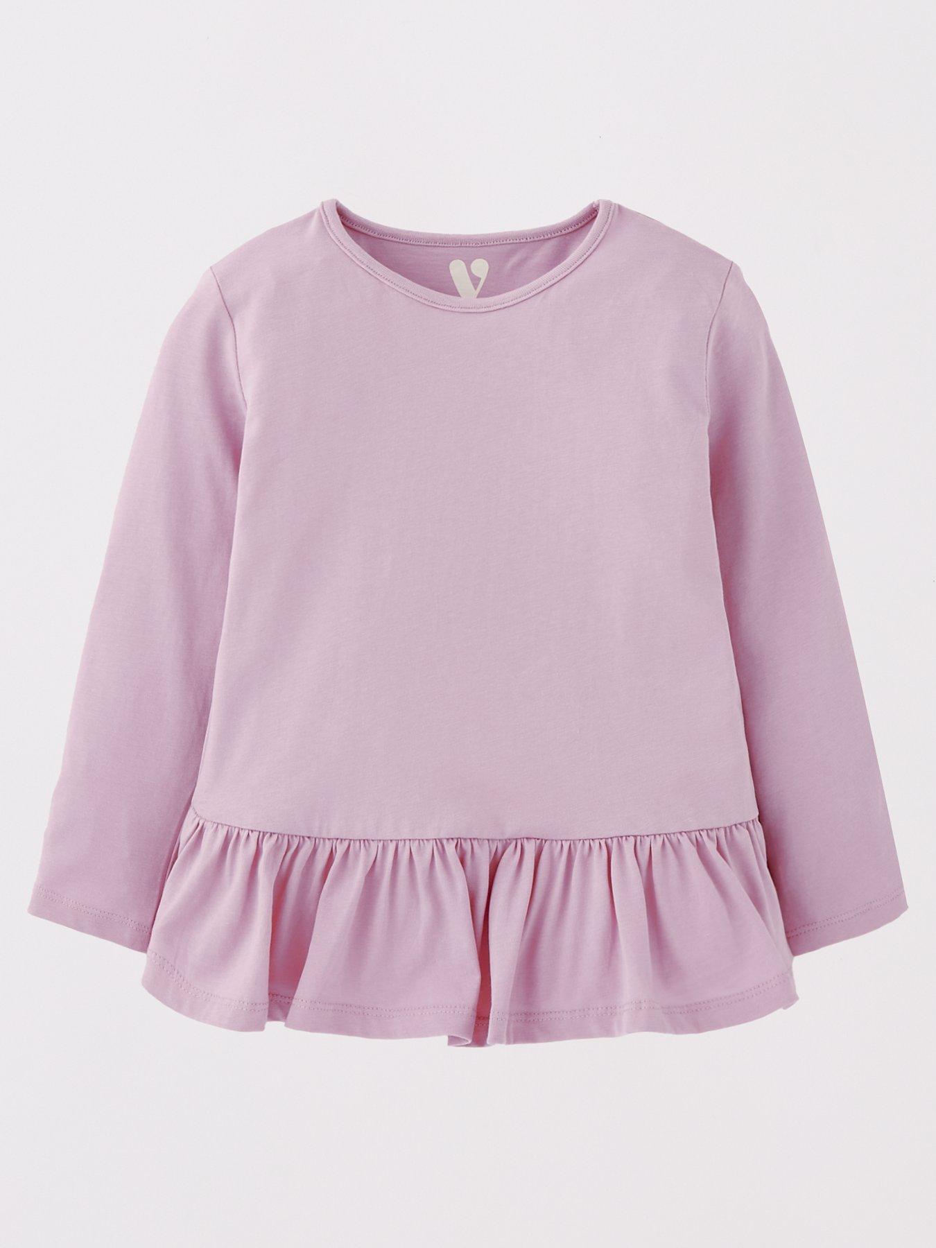 Image 3 of 5 of Everyday Girls 3 Pack Peplum Long Sleeve T-Shirts - Multi