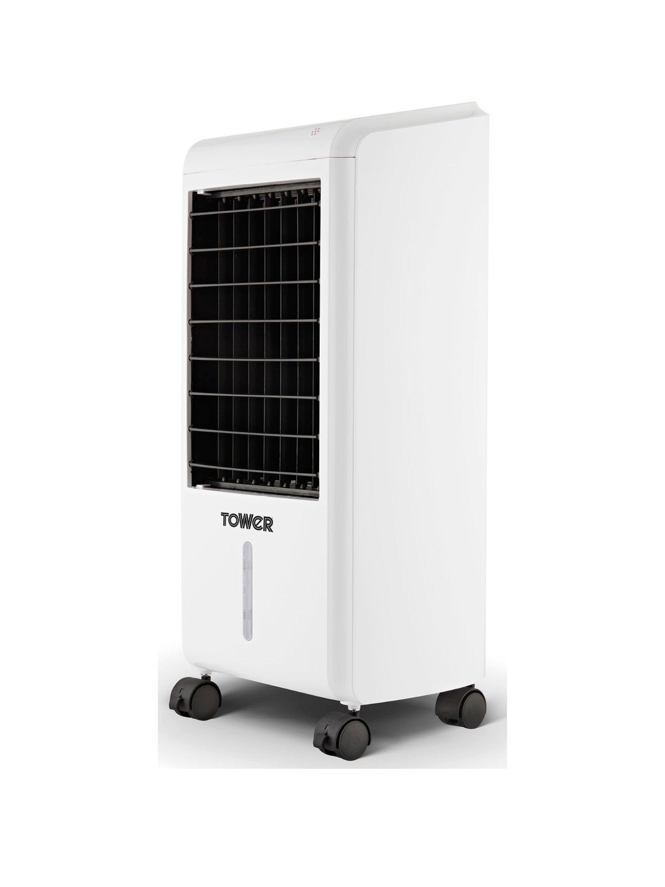 Image 1 of 6 of Tower T669003 6L Air Cooler, 3 Fan Settings, 2 Airflow Modes, 7.5 Hour Timer, Remote Control, 65W, White