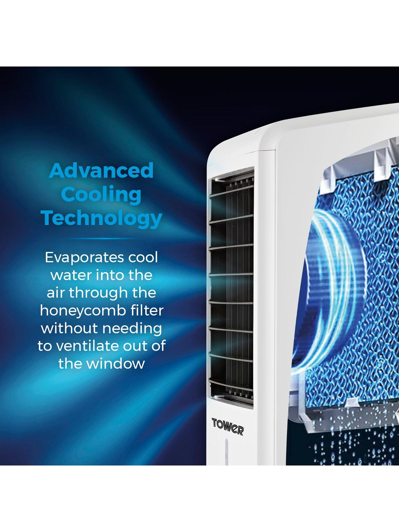 Image 4 of 6 of Tower T669003 6L Air Cooler, 3 Fan Settings, 2 Airflow Modes, 7.5 Hour Timer, Remote Control, 65W, White
