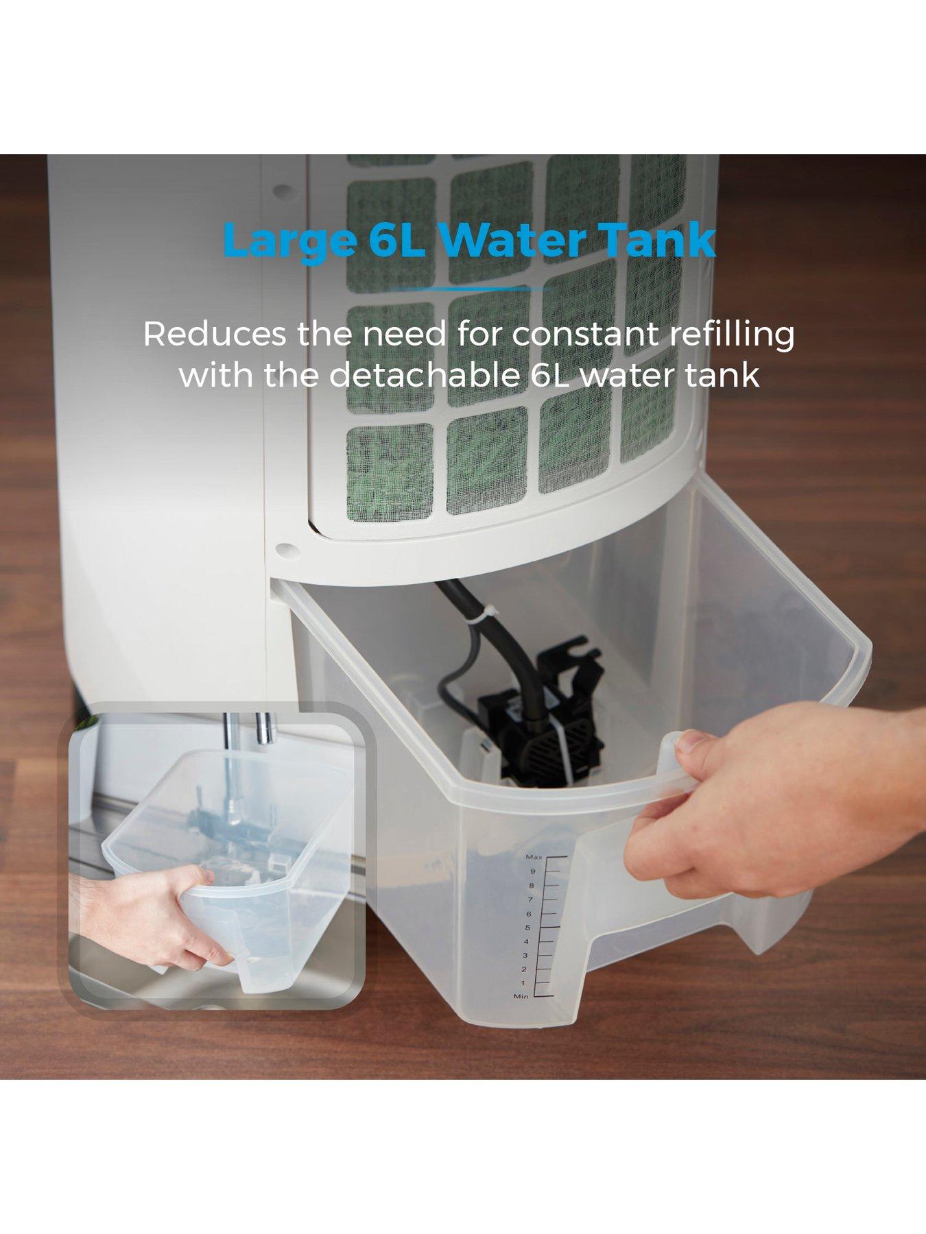 Image 5 of 6 of Tower T669003 6L Air Cooler, 3 Fan Settings, 2 Airflow Modes, 7.5 Hour Timer, Remote Control, 65W, White