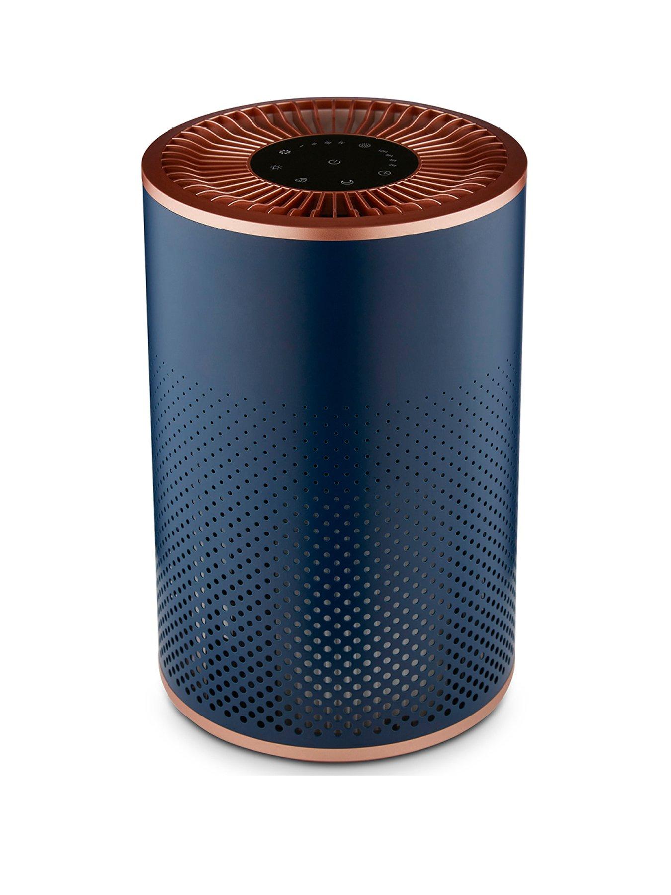 tower-t673000blg-desktop-air-purifier-powerful-hepa-13-filter-with-multicolour-mood-lighting-midnight-blue-and-rose-gold