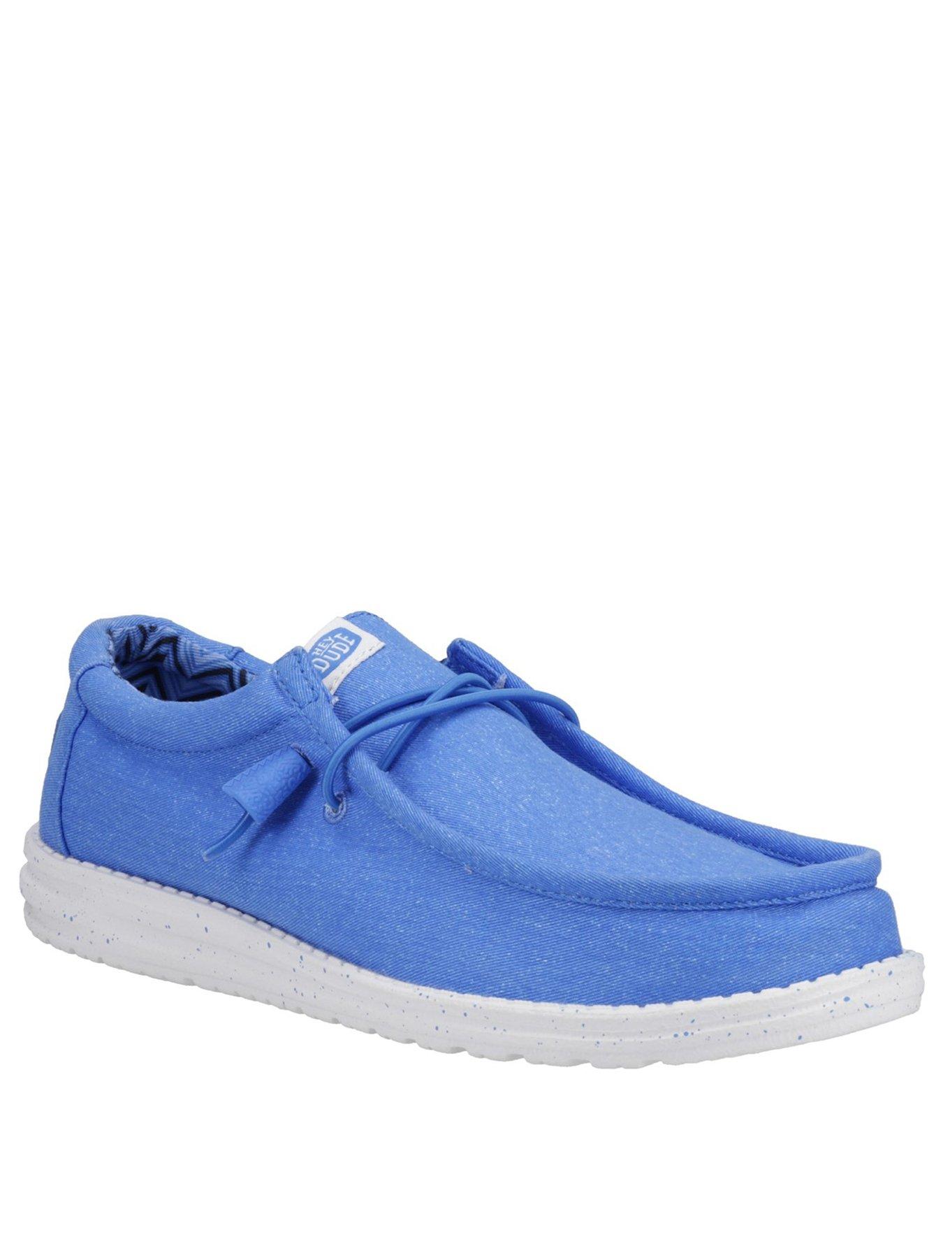 heydude-wally-canvas-lace-up-shoe-bluestillFront