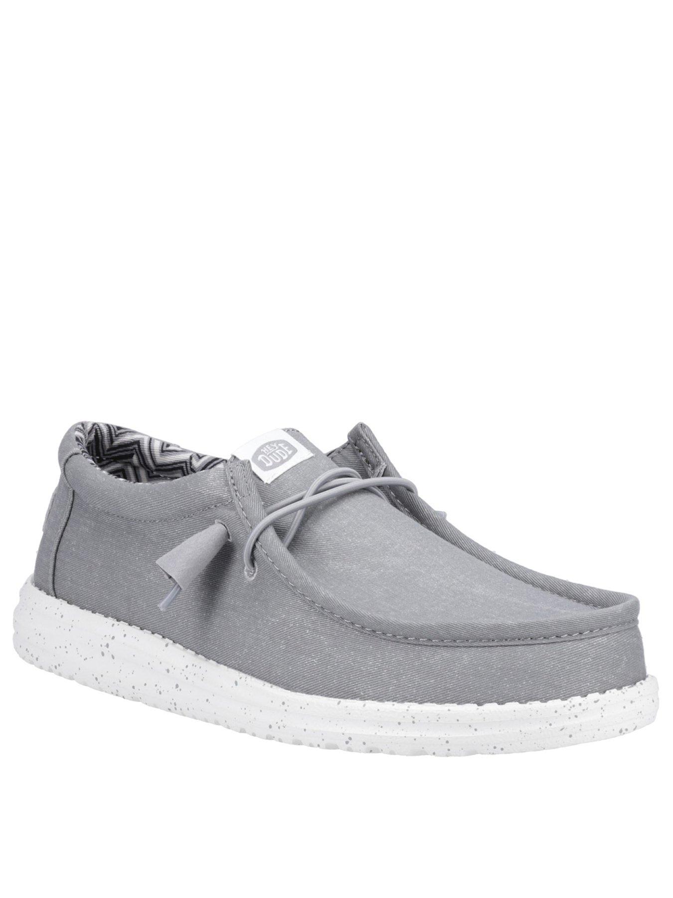 heydude-wally-canvas-lace-up-shoe-greystillFront