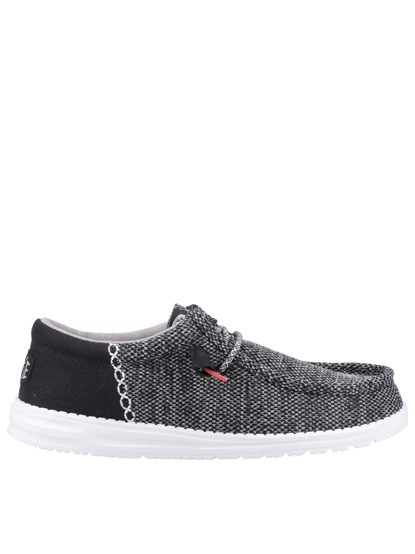 Image 1 of 4 of Heydude Wally Mesh Lace Up Shoe - Black