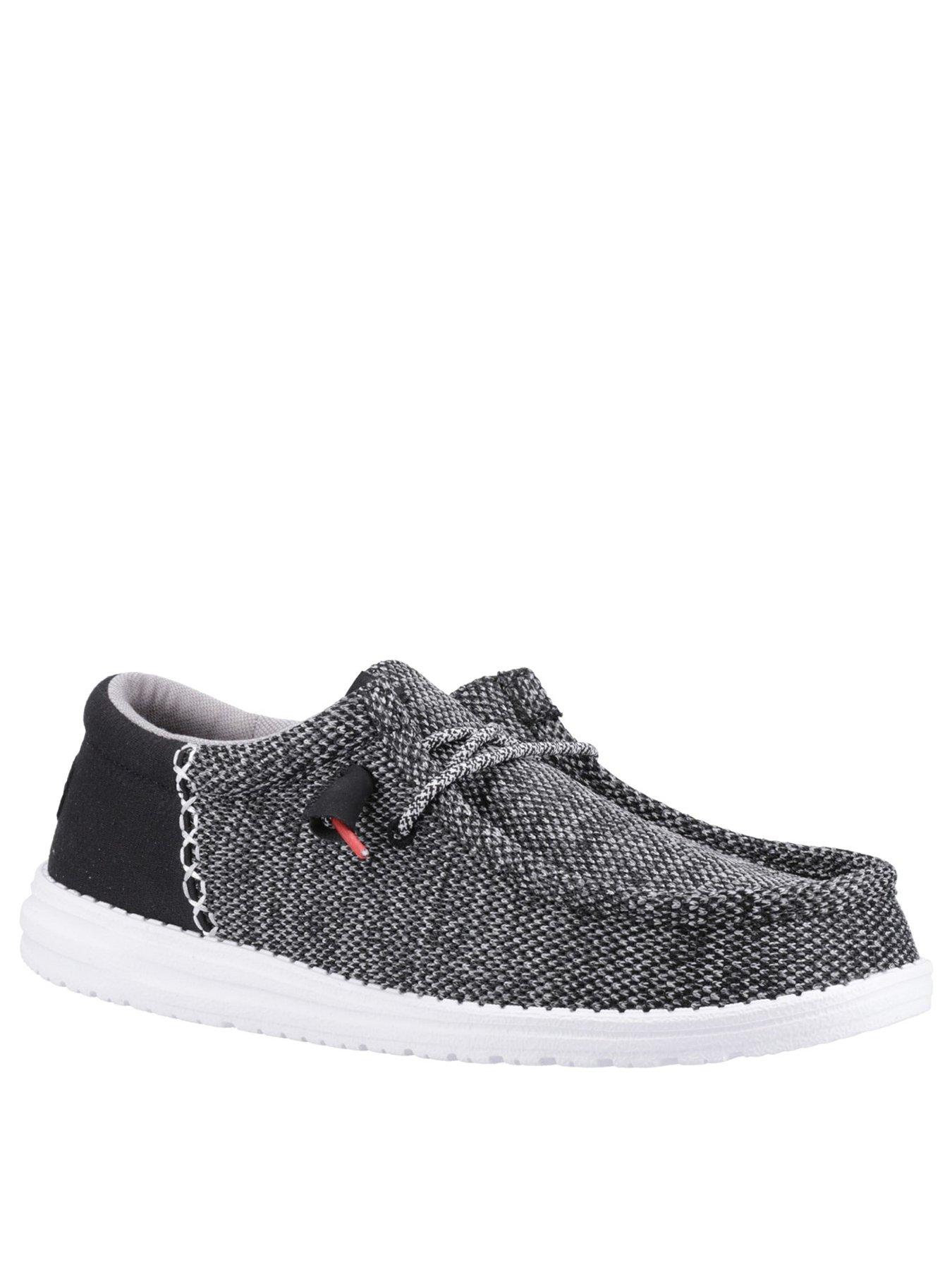 Image 2 of 4 of Heydude Wally Mesh Lace Up Shoe - Black
