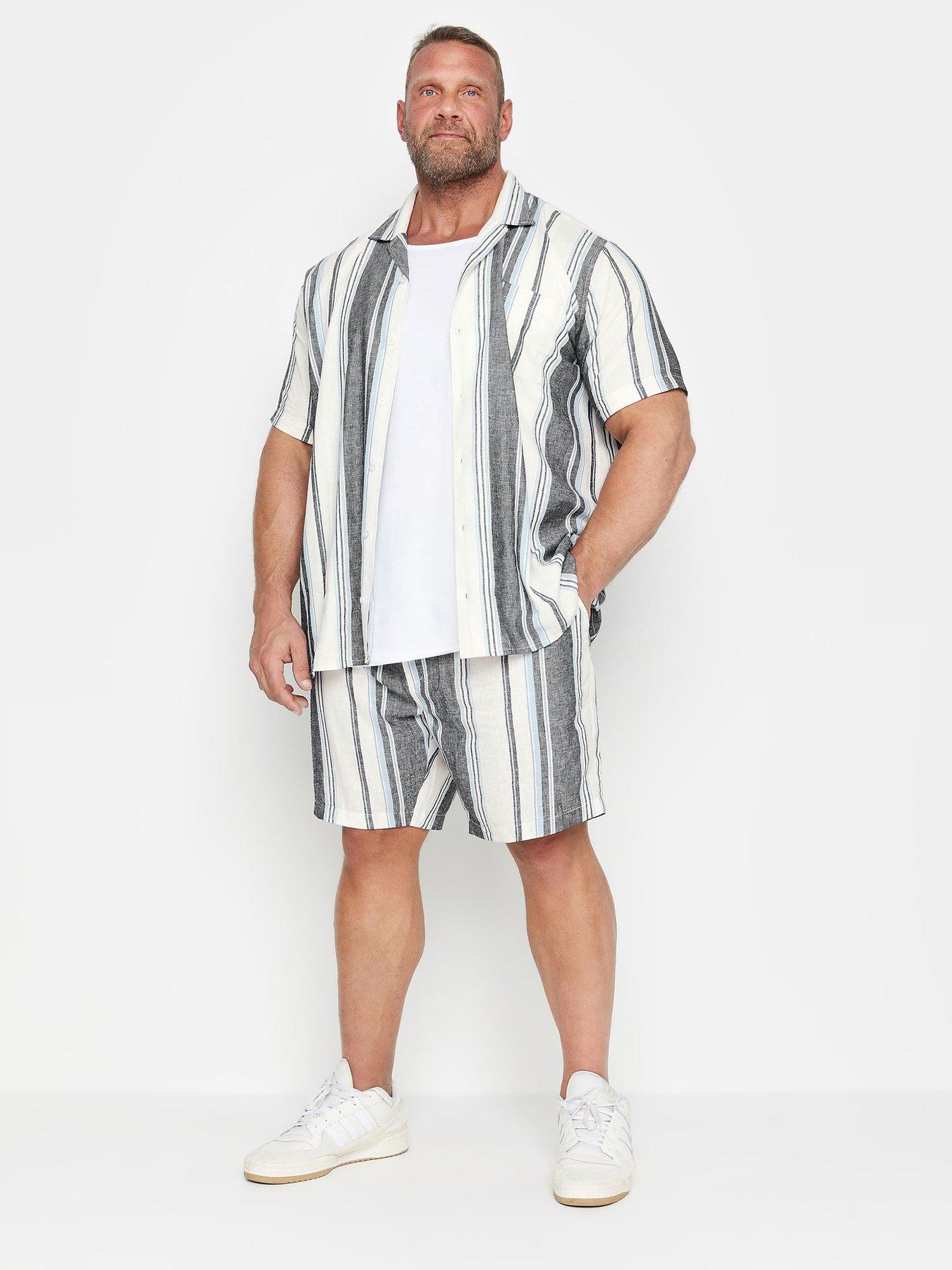 badrhino-bad-rhino-premium-linen-stripe-shortsback