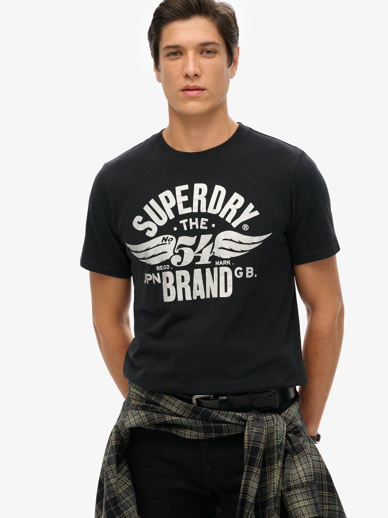 Image 1 of 3 of Superdry Reworked Classic Graphic Logo T-Shirt - Black
