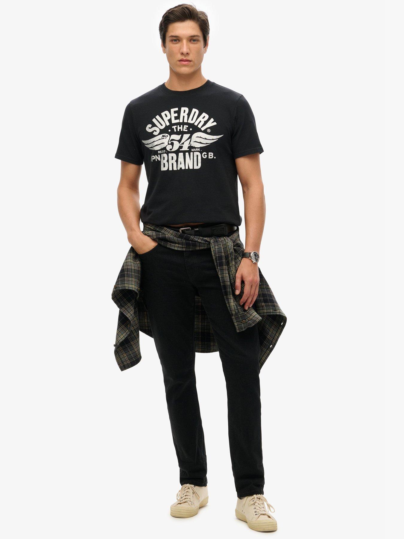 Image 2 of 3 of Superdry Reworked Classic Graphic Logo T-Shirt - Black