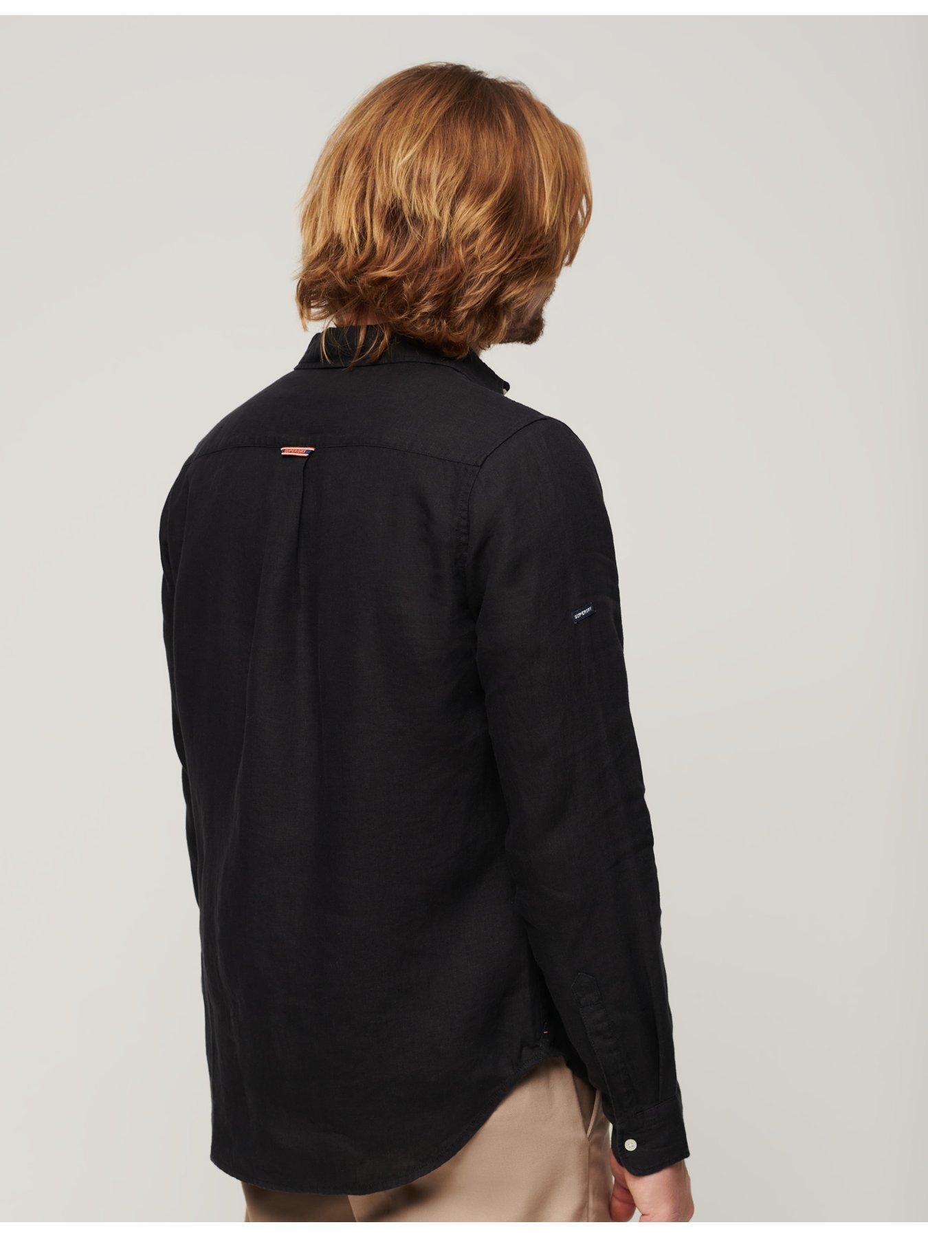 superdry-superdry-studios-linen-long-sleeve-shirt-blackstillFront