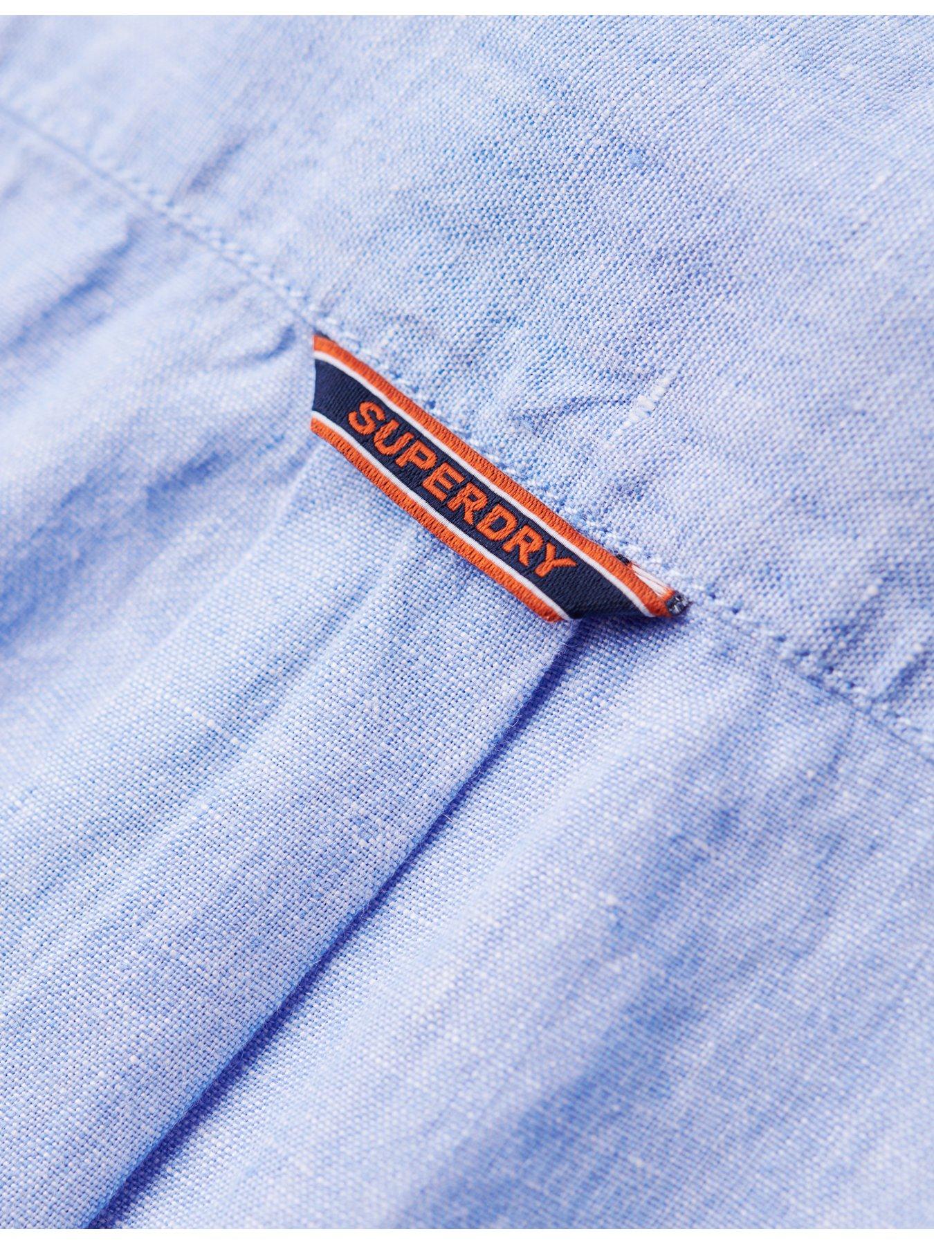 superdry-superdry-studios-linen-short-sleeve-slim-fit-shirt-bluedetail