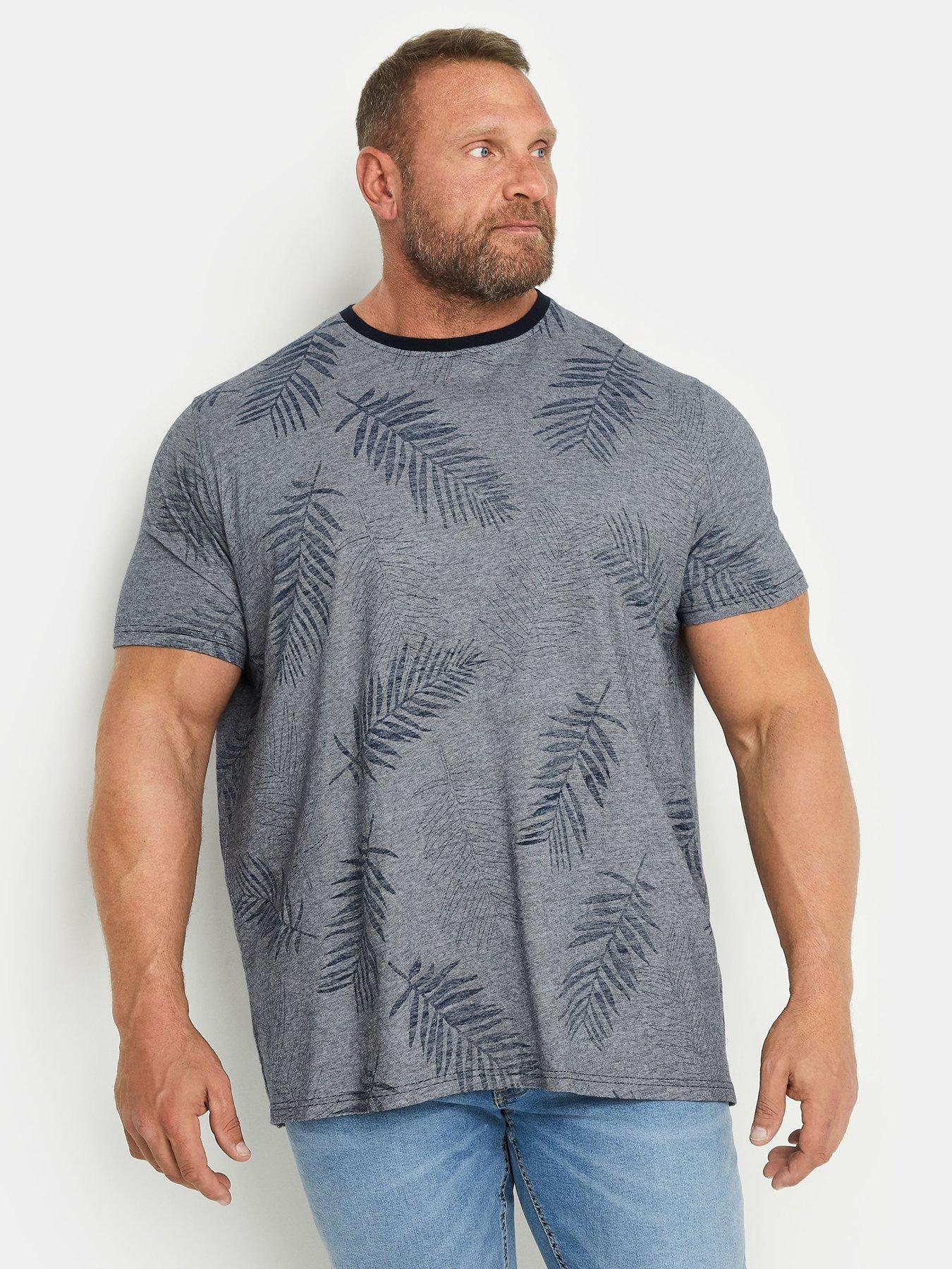 badrhino-bad-rhino-stripe-aop-leaf-short-sleeve-t-shirt-blue