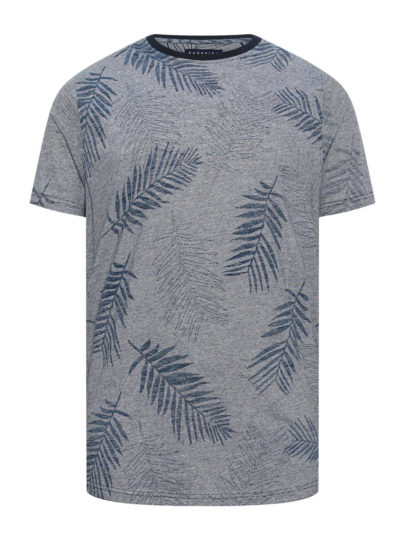 badrhino-bad-rhino-stripe-aop-leaf-short-sleeve-t-shirt-bluestillFront